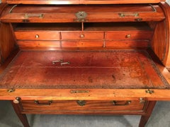 Directoire cylinder desk with a book case on top, France 1800