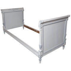 Antique Directoire Daybed Painted in Grey Tones