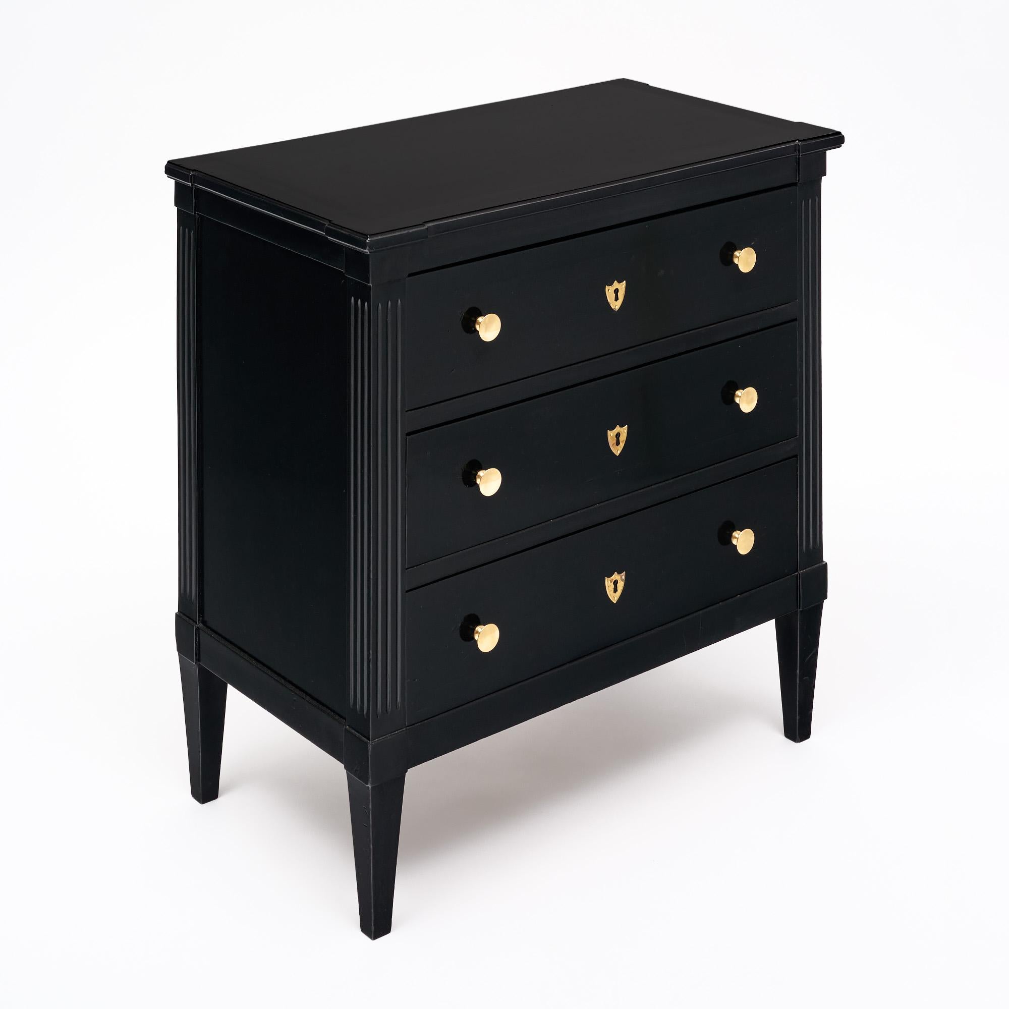 Ebonized Directoire French Antique Chest For Sale