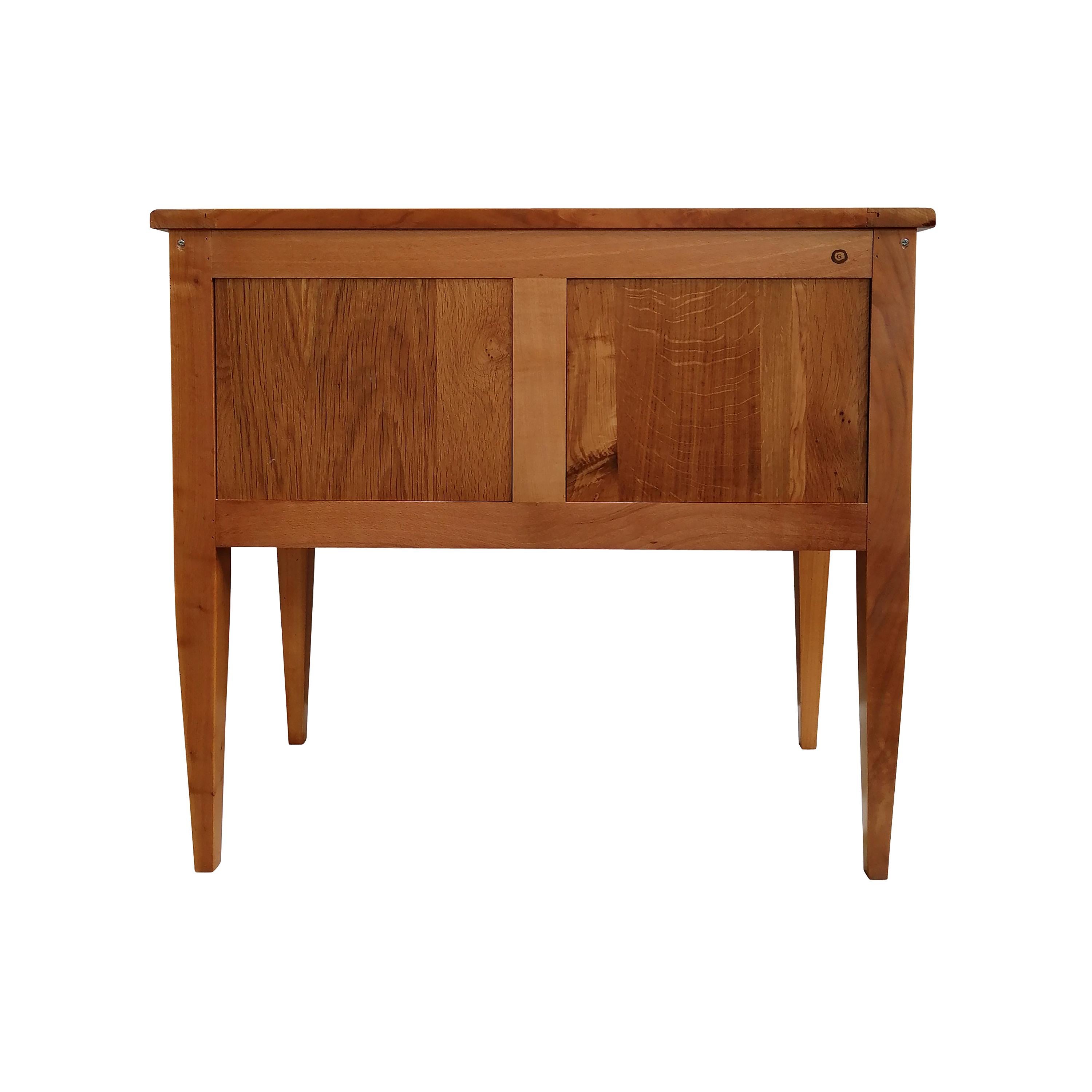 Contemporary Directoire French Console Table with 3 Drawers in Solid Cherry For Sale