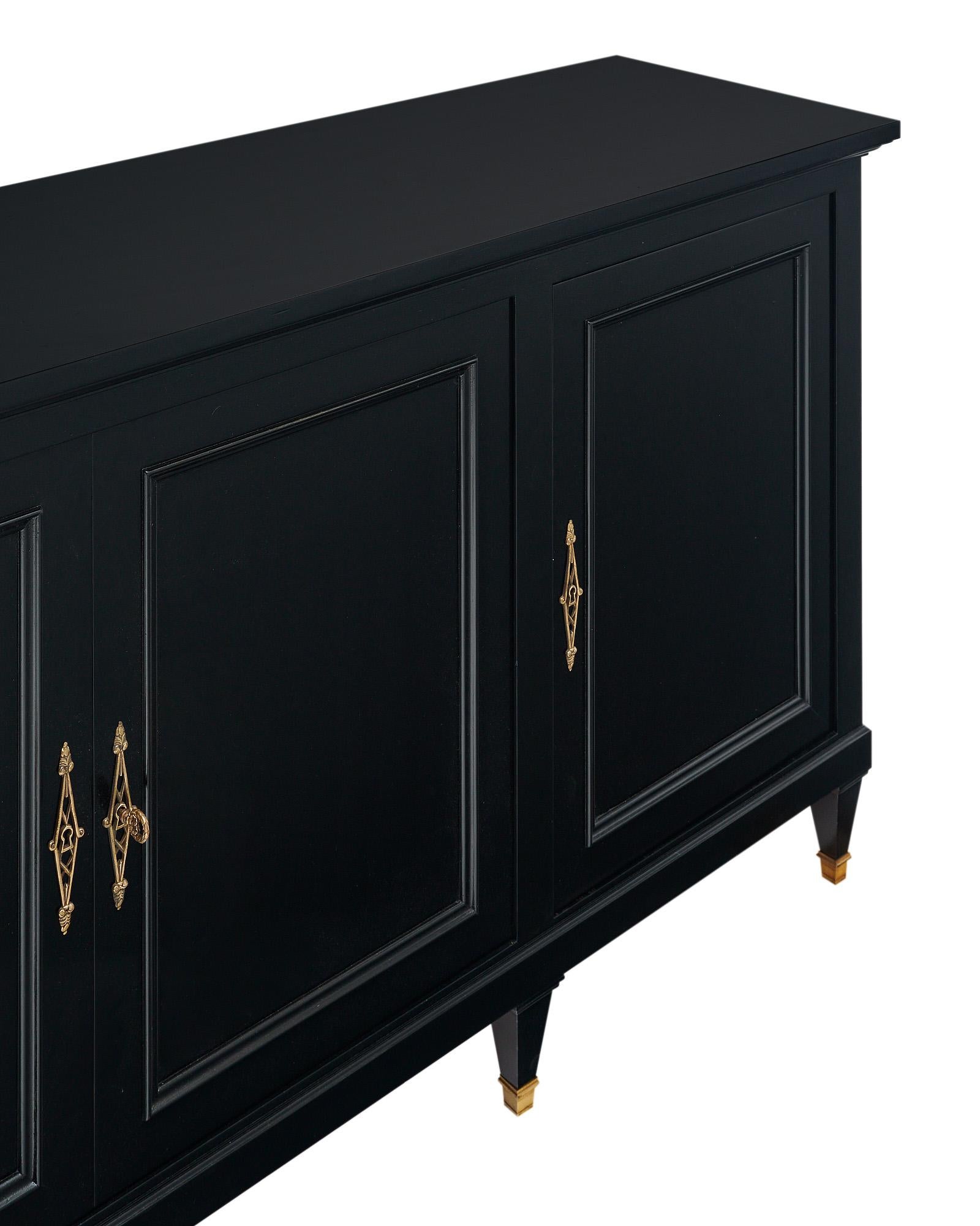 Early 20th Century Directoire French Ebonized Buffet, Circa 1910 For Sale