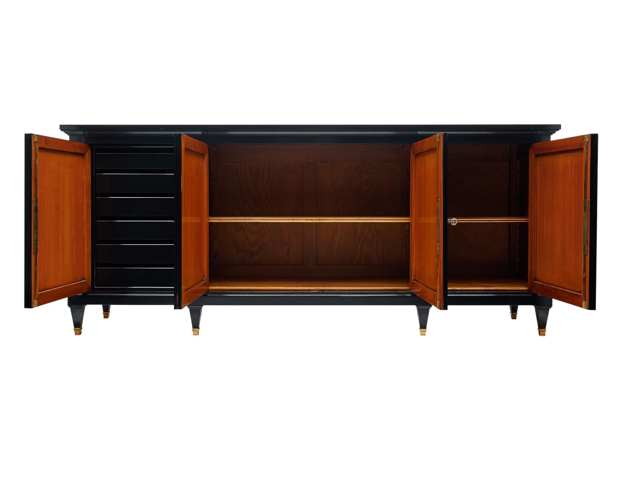 Directoire French Ebonized Buffet, Circa 1910 For Sale 1