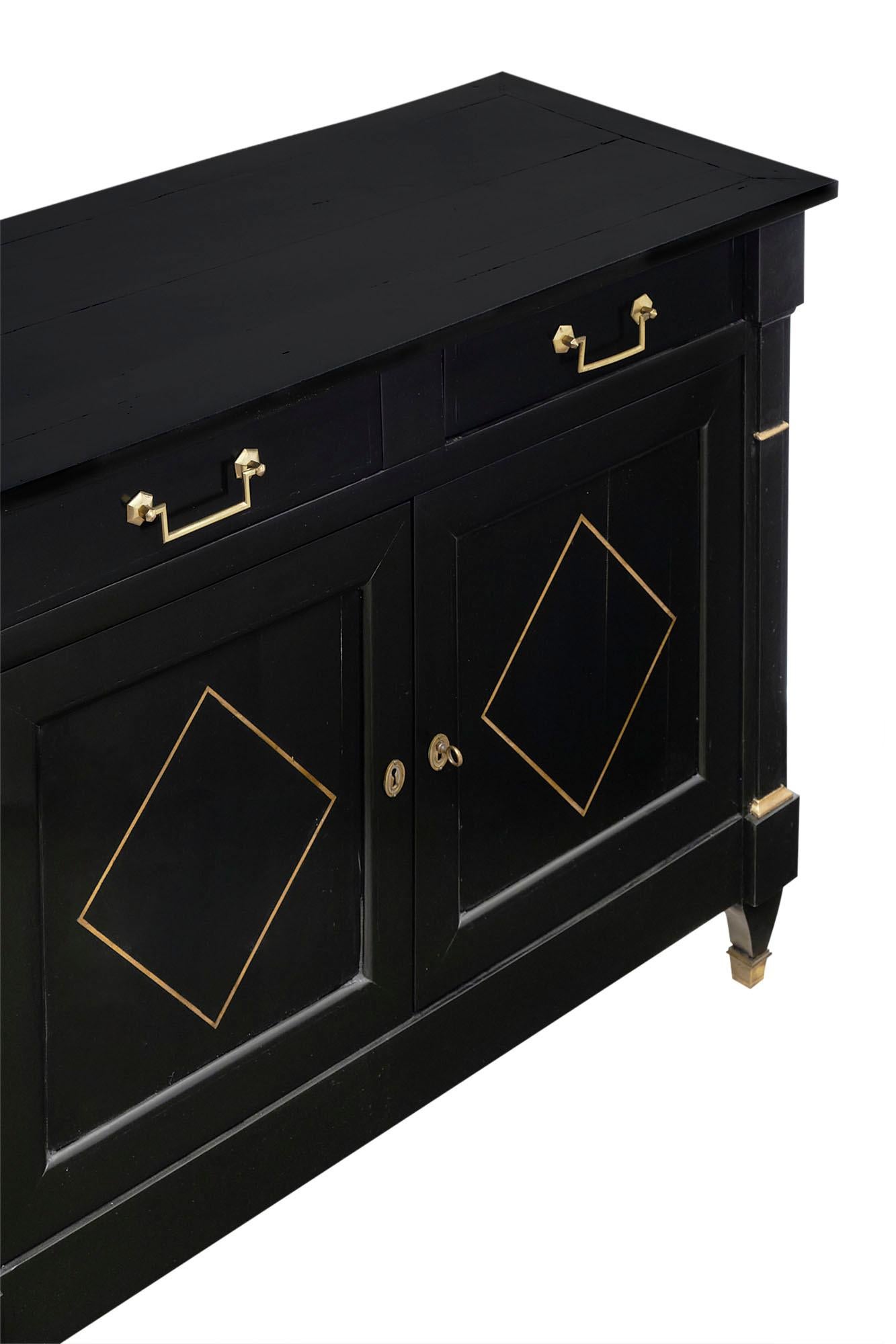Late 19th Century Directoire French Ebonized Buffet