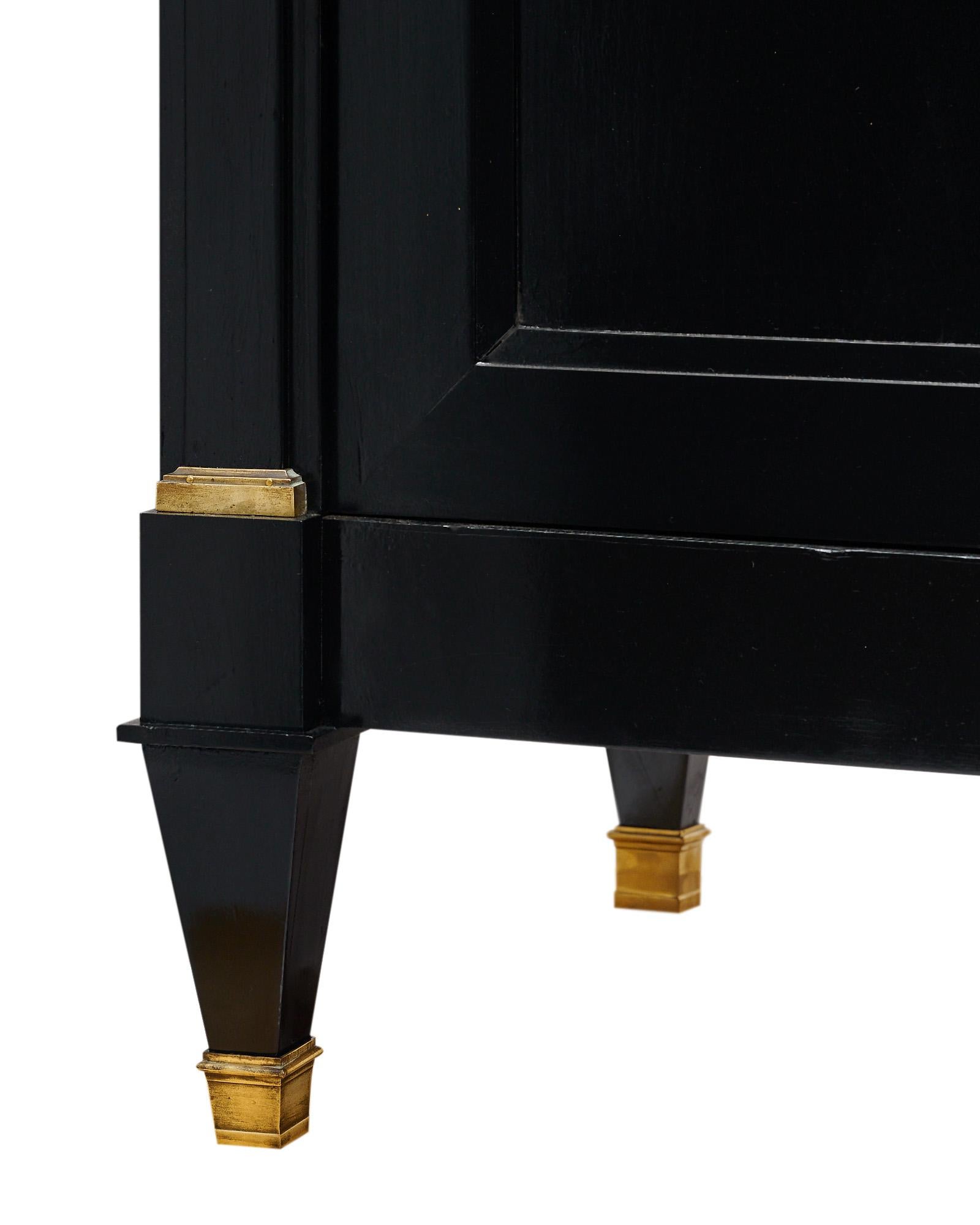 Brass Directoire French Ebonized Buffet