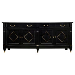 Antique Directoire French Ebonized Buffet