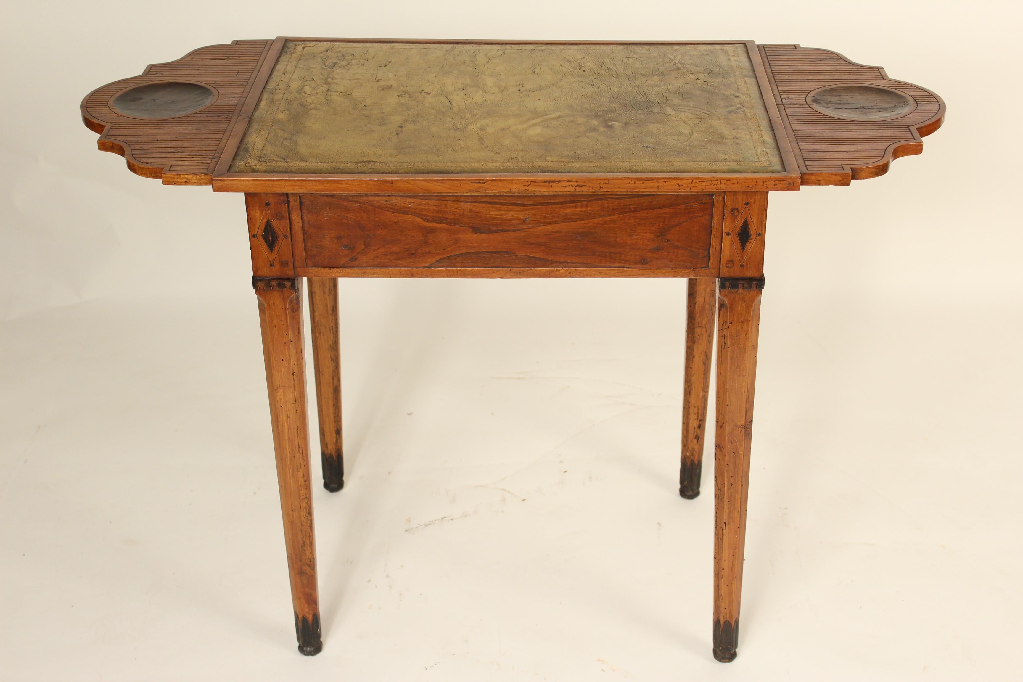Early 19th Century Directoire Fruit Wood Leather Top Writing Table
