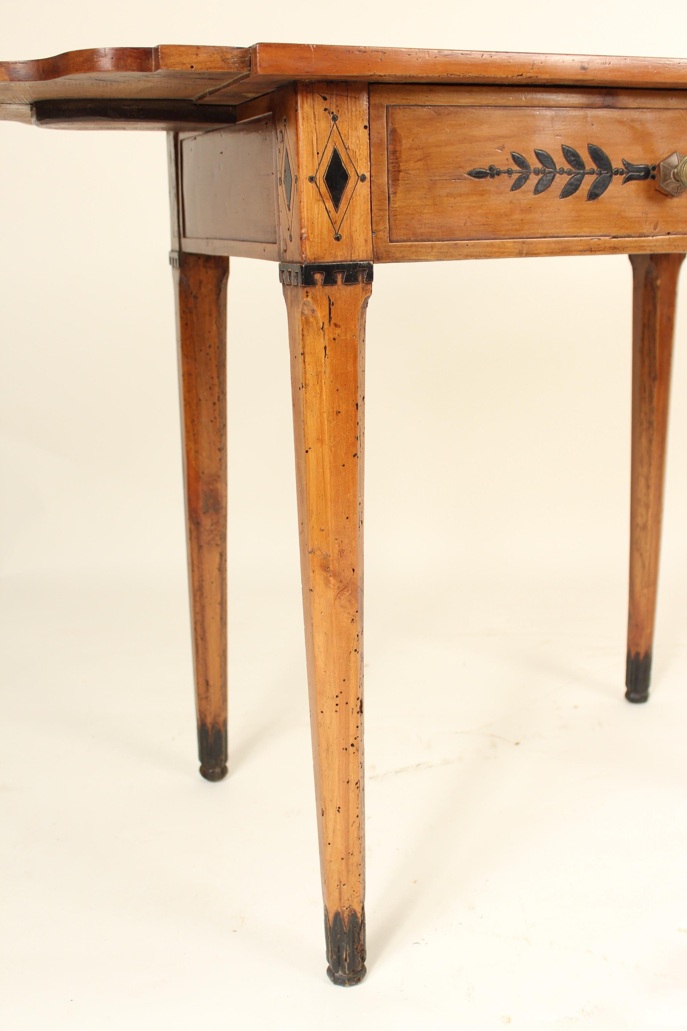 Directoire Fruit Wood Leather Top Writing Table 4