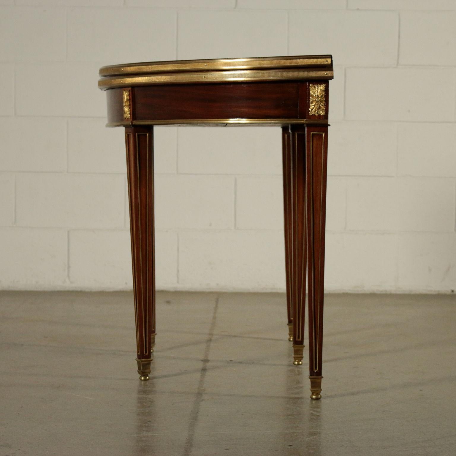 Directoire Game Table Mahogany Veneer, 19th Century 6