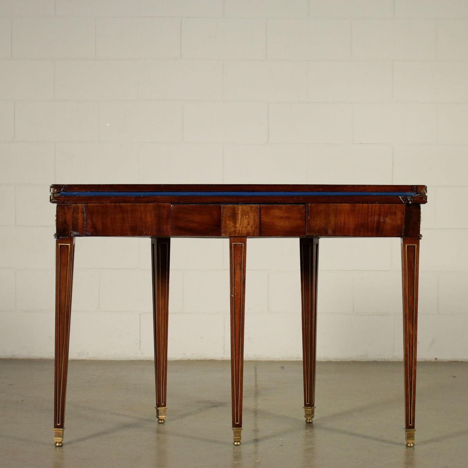 Directoire Game Table Mahogany Veneer, 19th Century 7