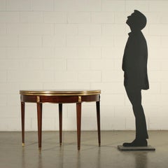 Directoire Game Table Mahogany Veneer, 19th Century