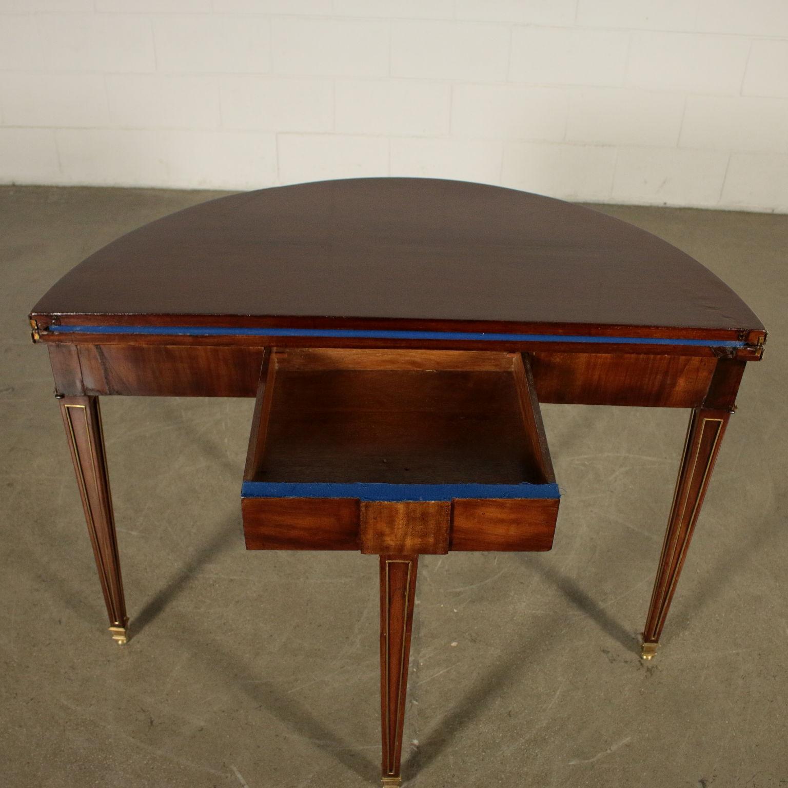 Directoire Game Table Mahogany Veneer, 19th Century 2