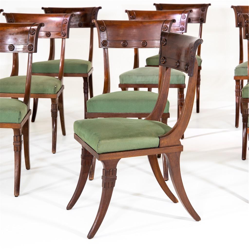 19th Century Directoire Klismos Chairs, France, 19h Century