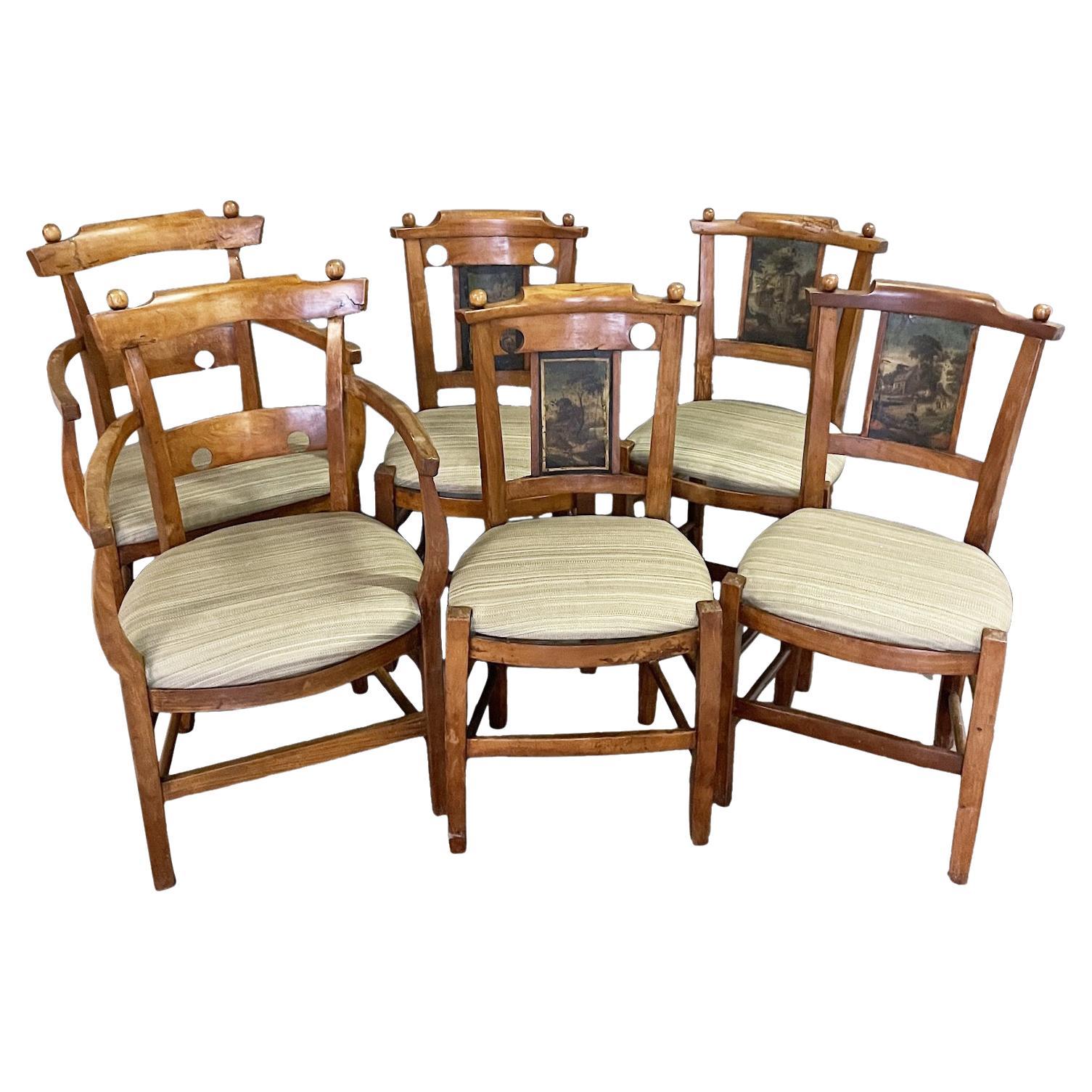 Directoire Living Room in Cherry Wood For Sale