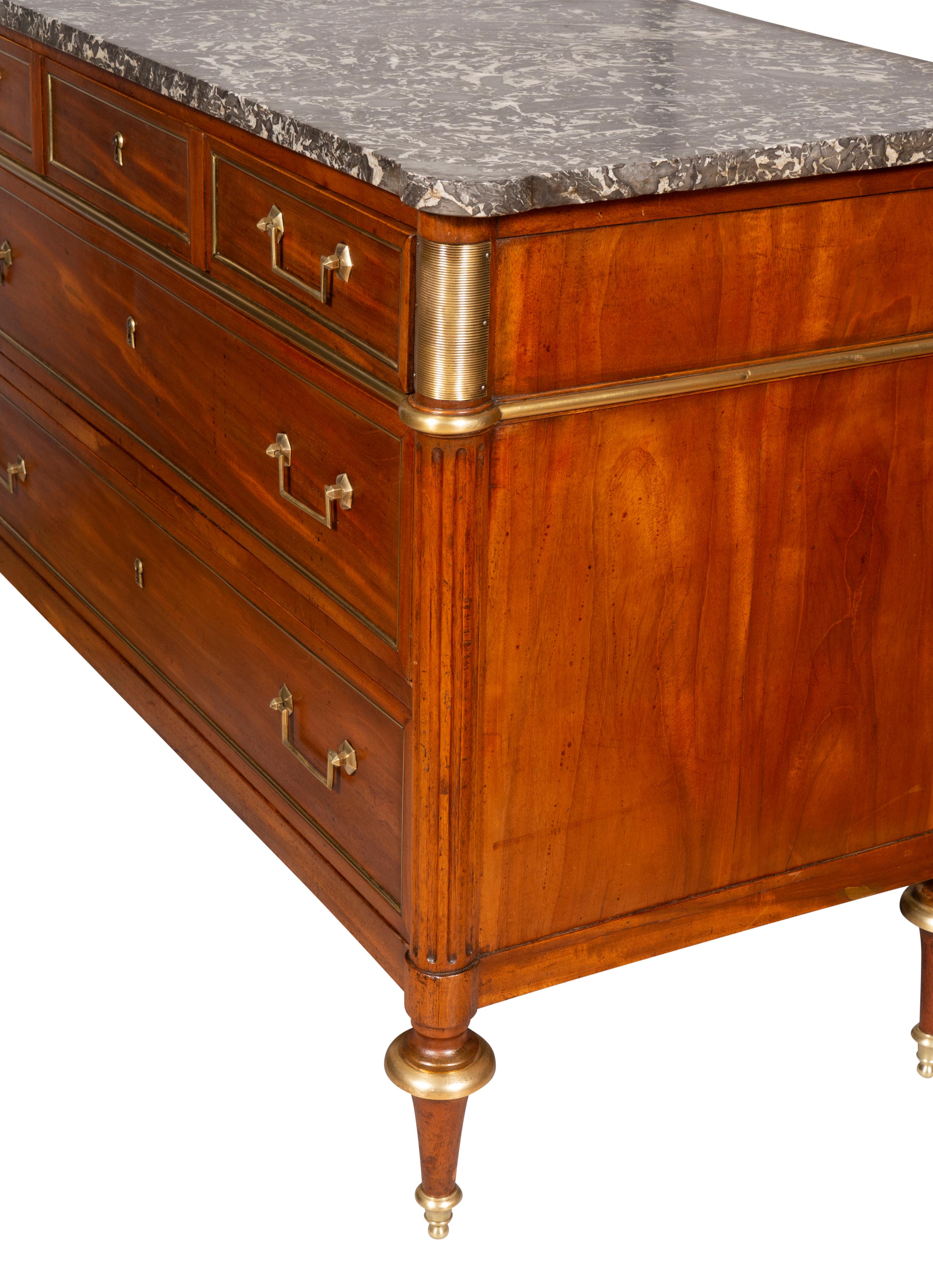 Directoire Mahogany and Brass Mounted Commode 8
