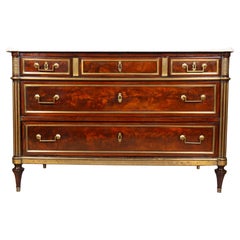 Directoire Mahogany And Brass Mounted Commode