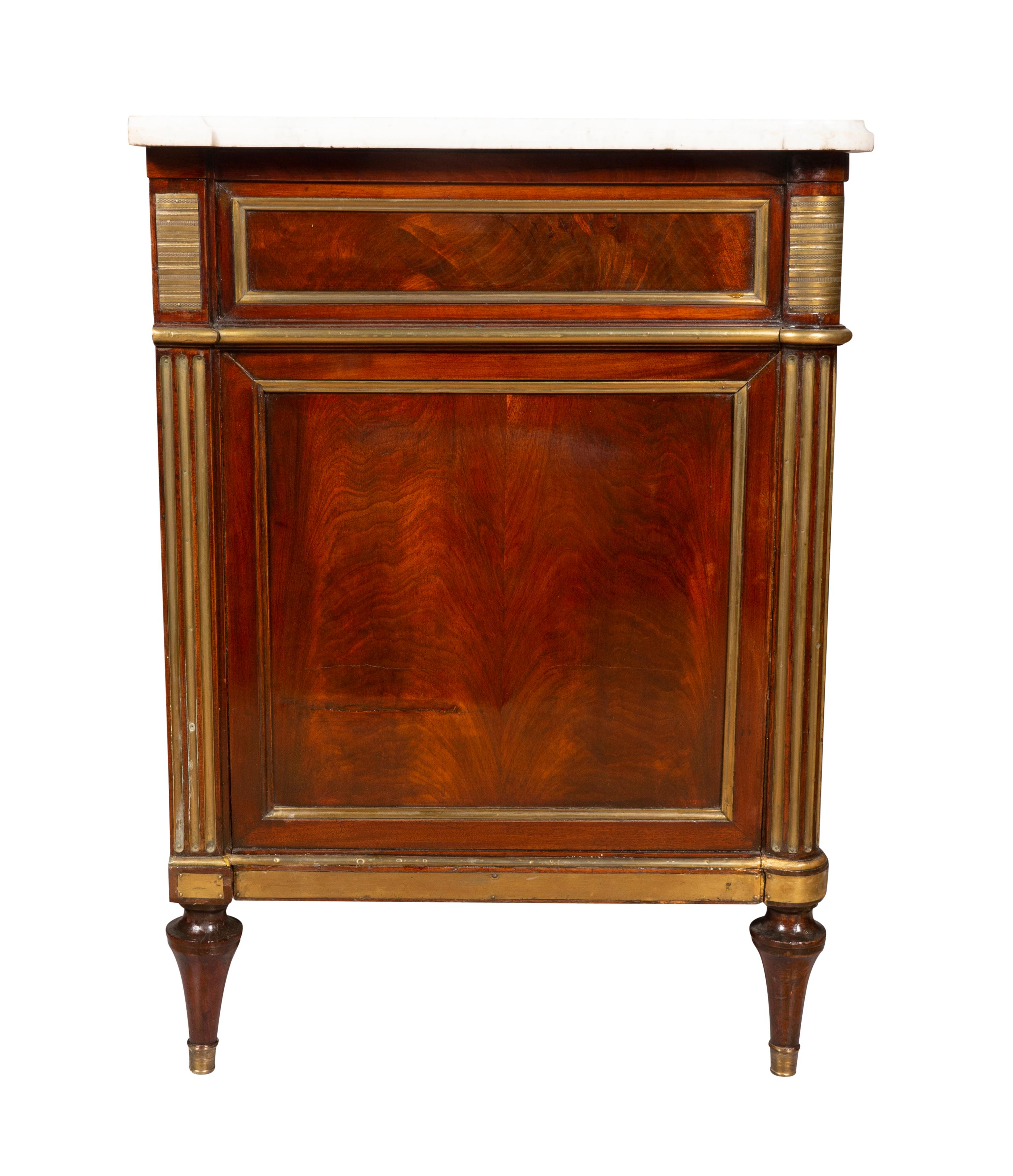 Directoire Mahogany And Brass Mounted Commode For Sale 1