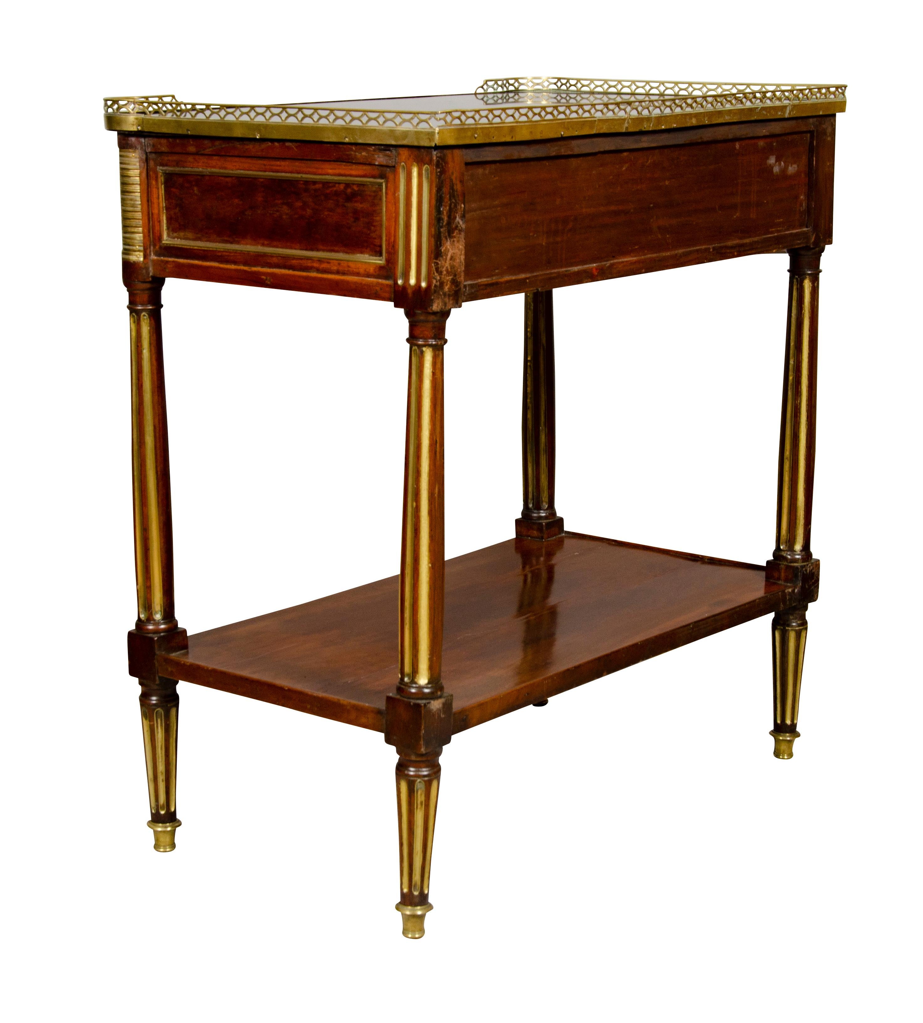 Directoire Mahogany and Brass Mounted Console Desserte For Sale 5