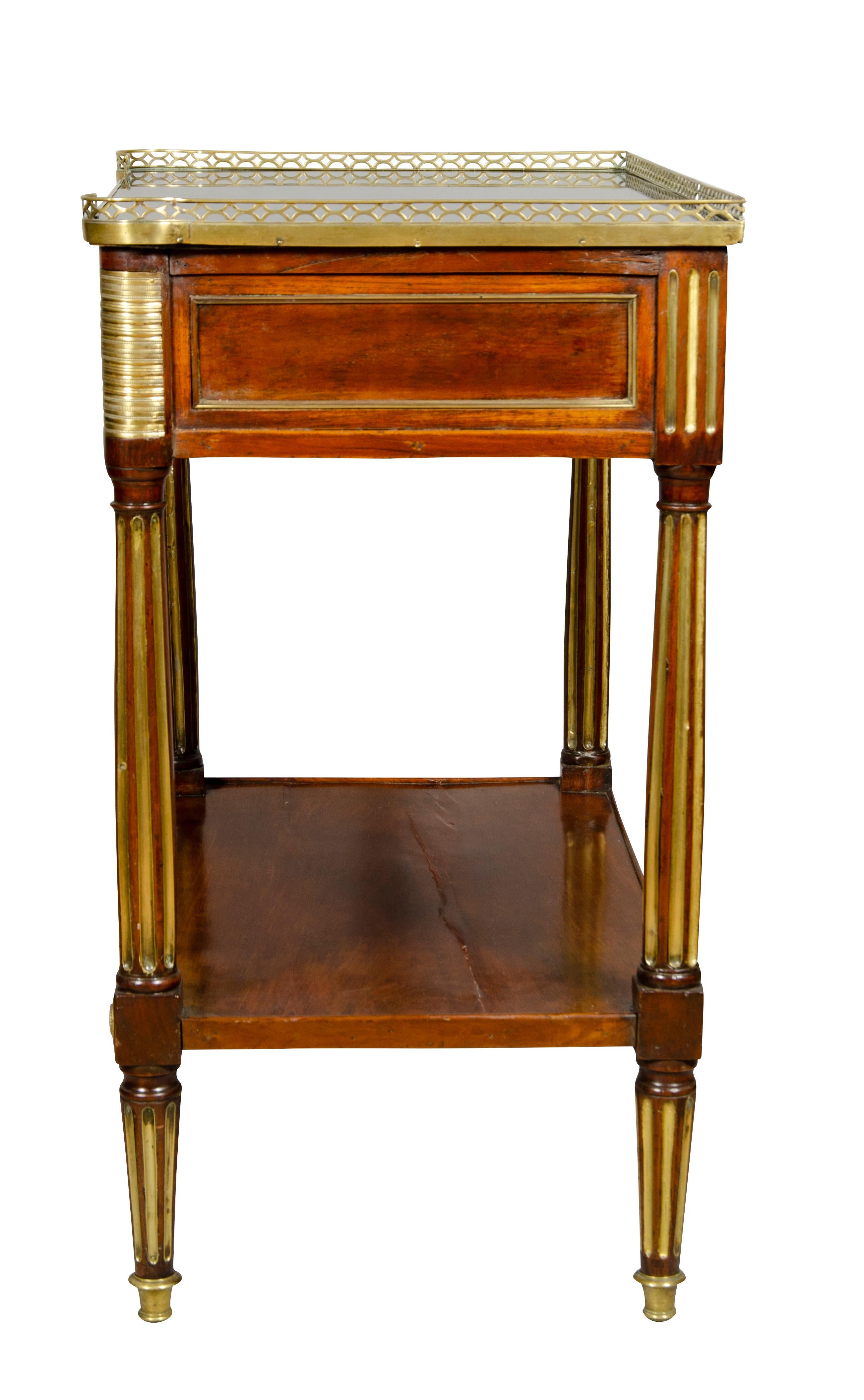 Directoire Mahogany and Brass Mounted Console Desserte For Sale 6