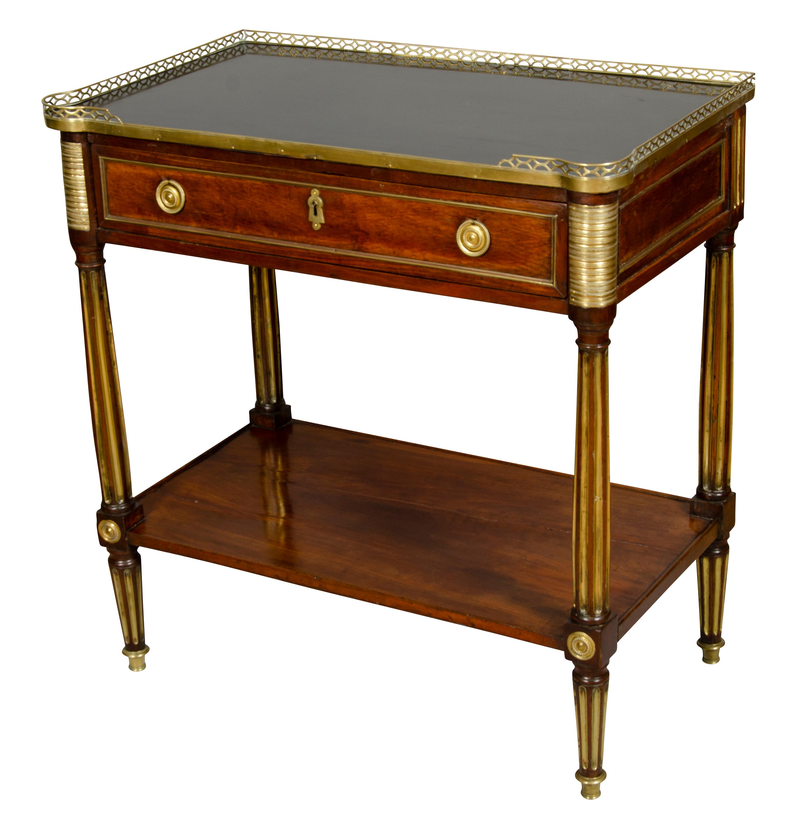 Directoire Mahogany and Brass Mounted Console Desserte For Sale 7