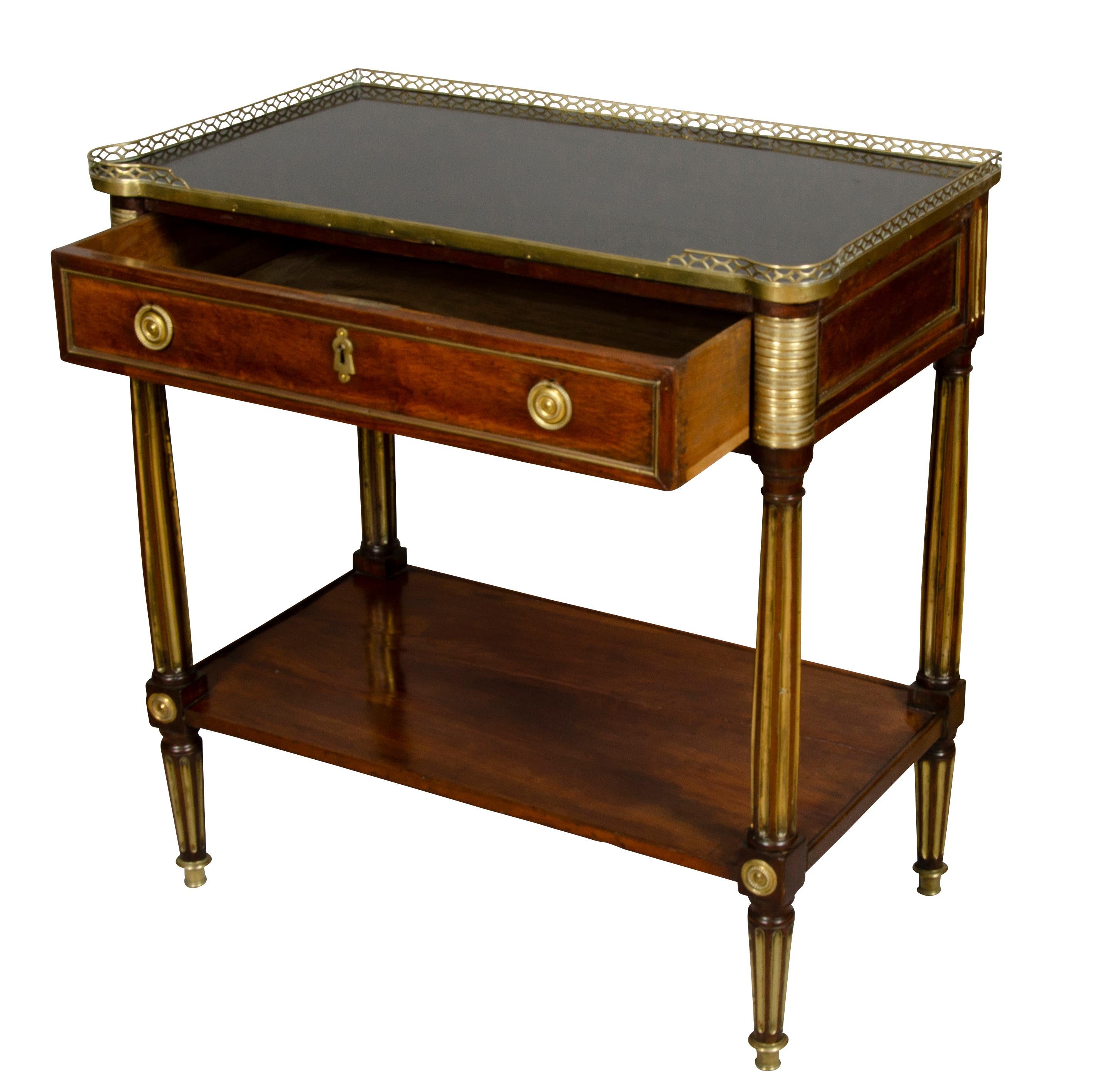 Directoire Mahogany and Brass Mounted Console Desserte For Sale 9