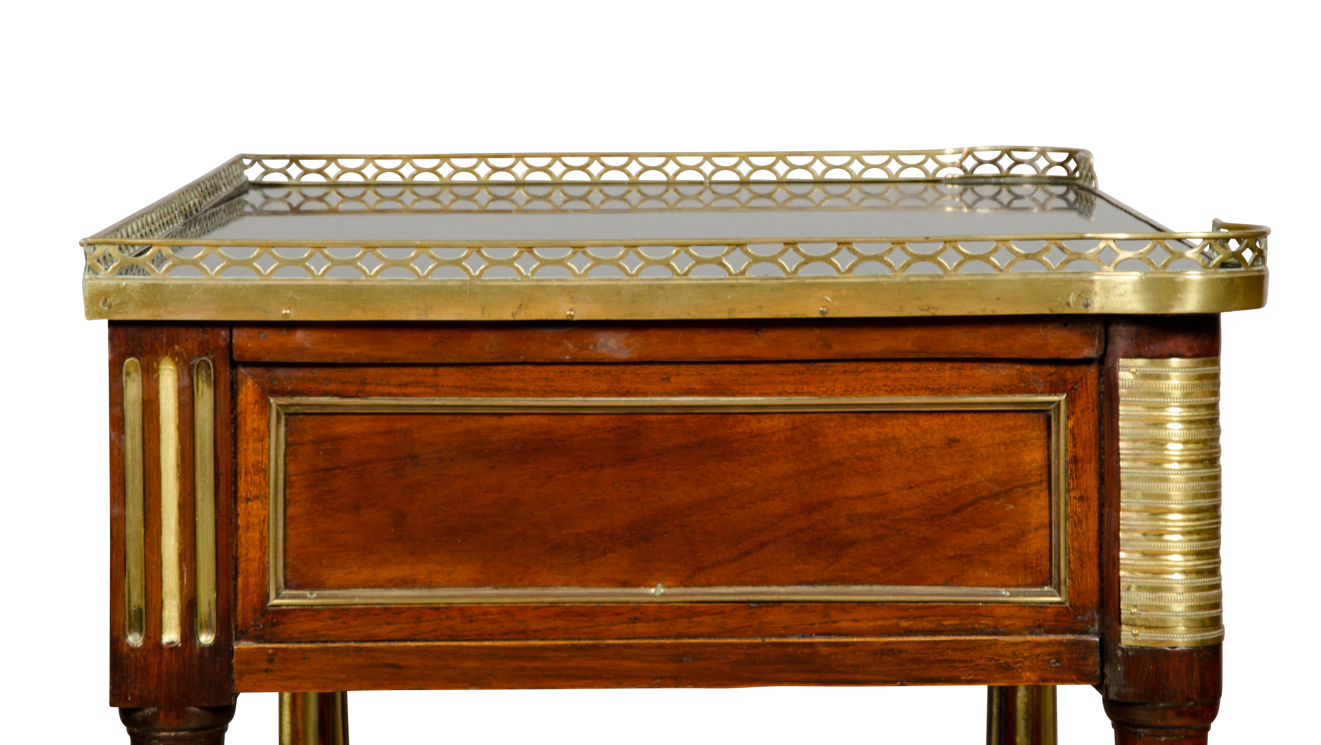 Directoire Mahogany and Brass Mounted Console Desserte For Sale 10