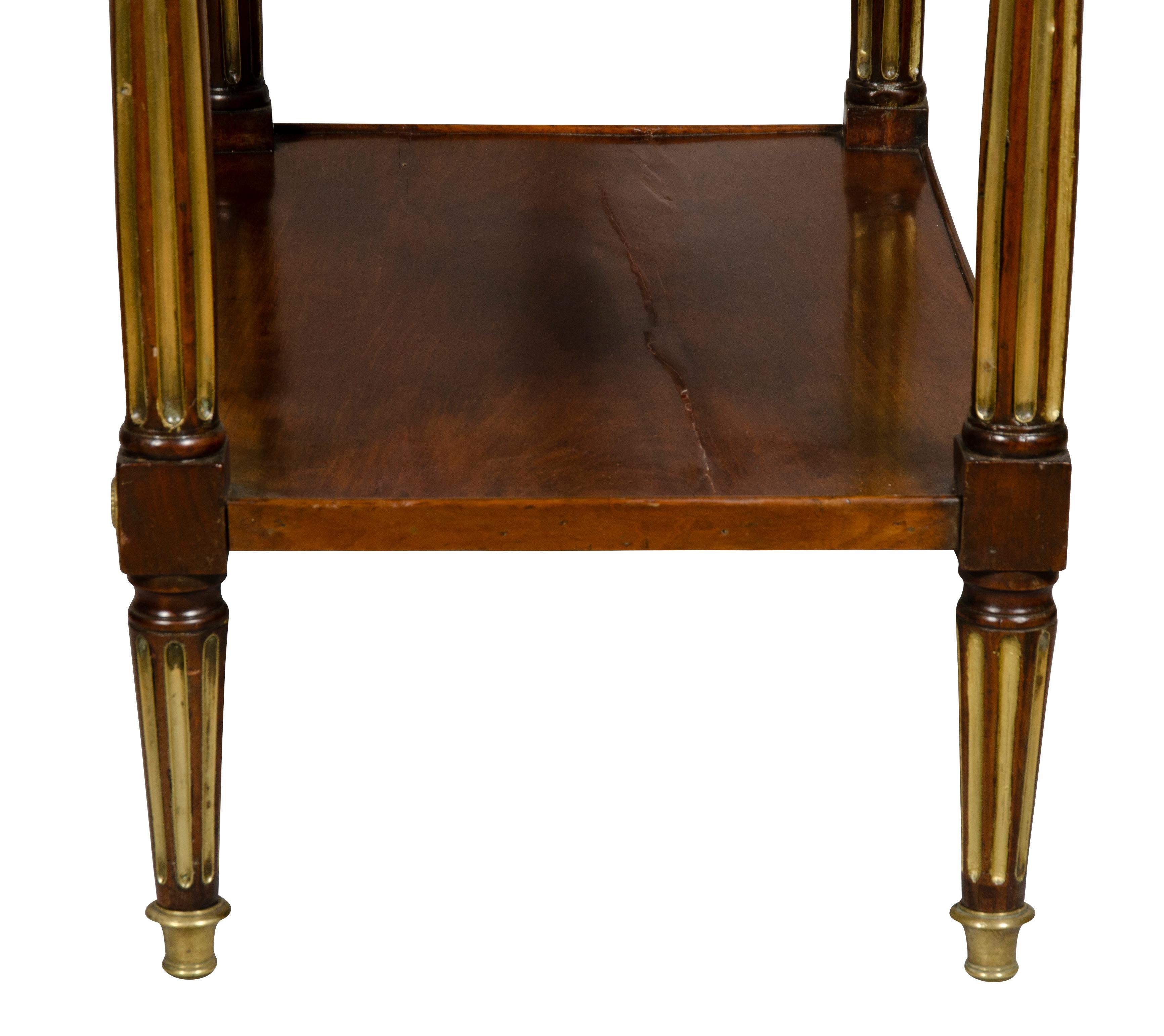 Directoire Mahogany and Brass Mounted Console Desserte For Sale 12