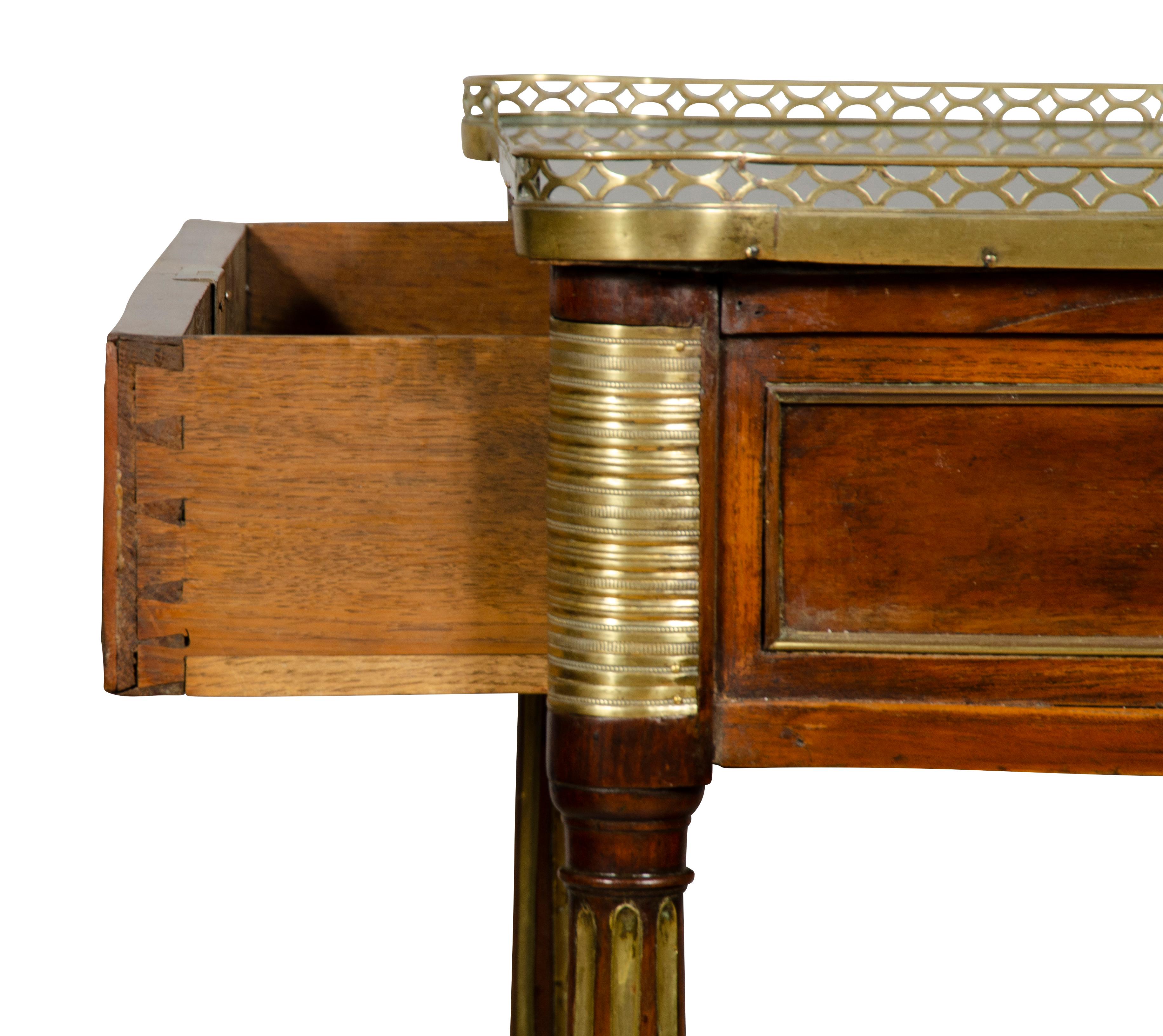 Directoire Mahogany and Brass Mounted Console Desserte For Sale 13