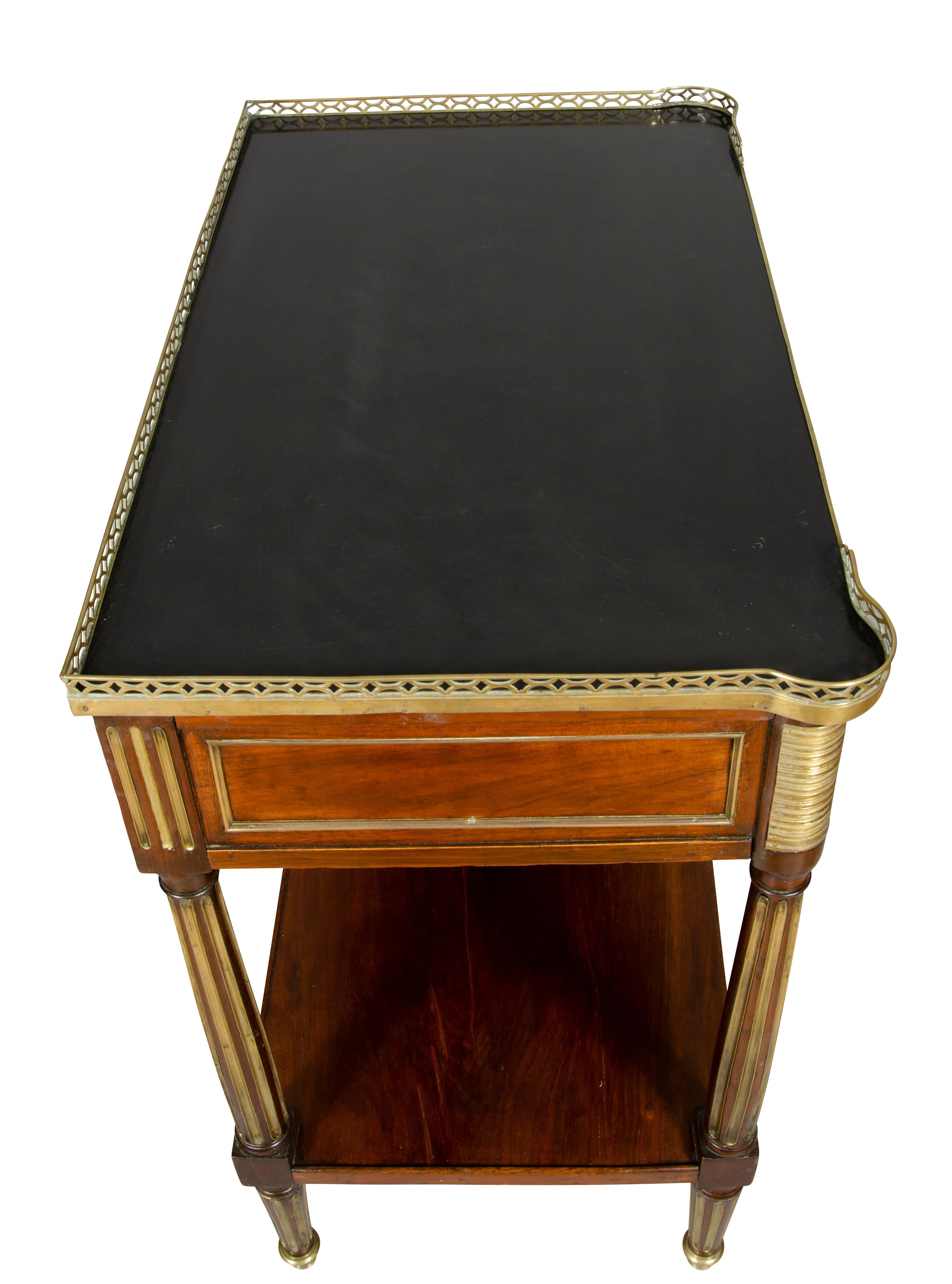 Directoire Mahogany and Brass Mounted Console Desserte For Sale 15