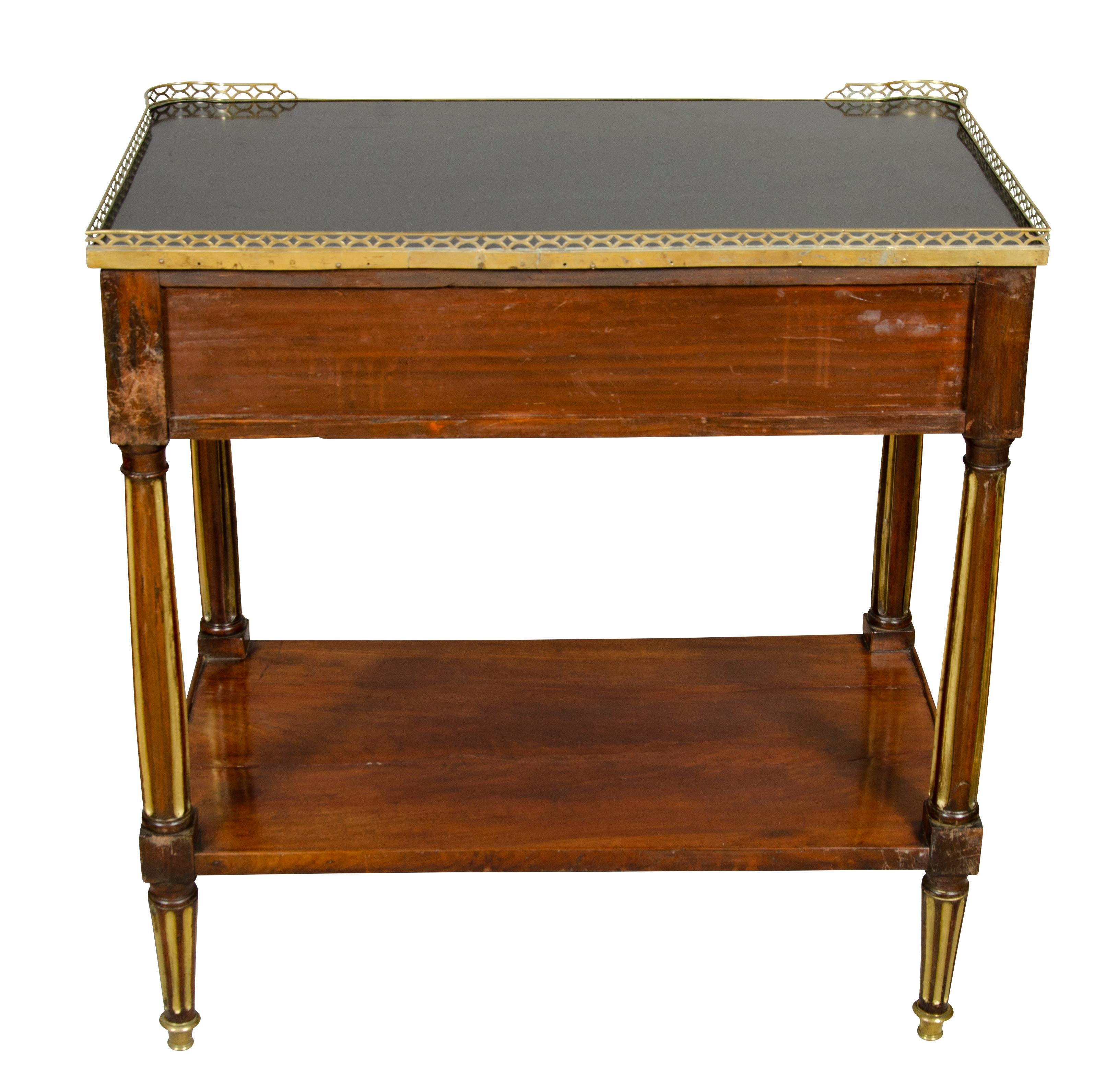 Directoire Mahogany and Brass Mounted Console Desserte For Sale 2
