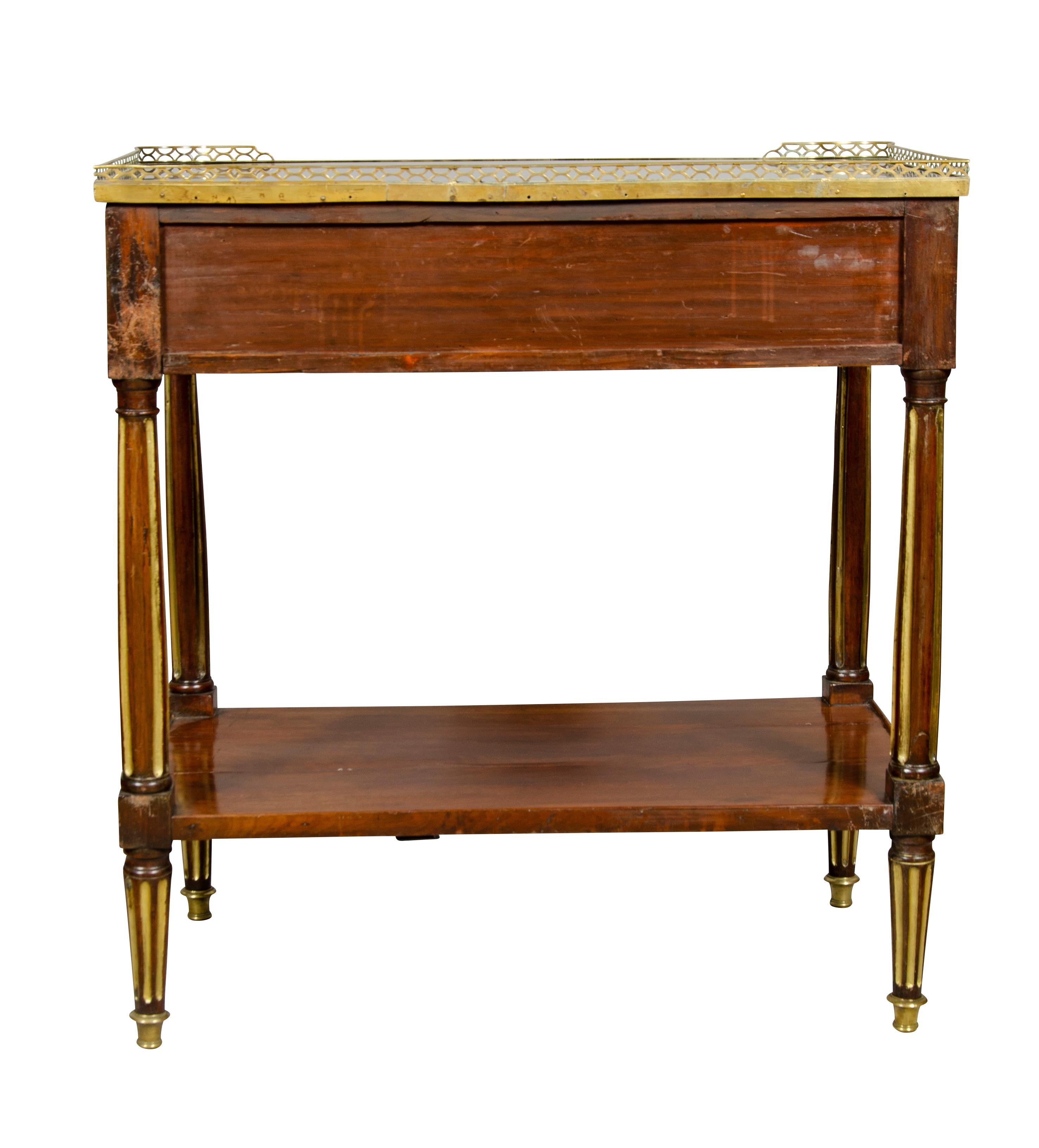 Directoire Mahogany and Brass Mounted Console Desserte For Sale 3