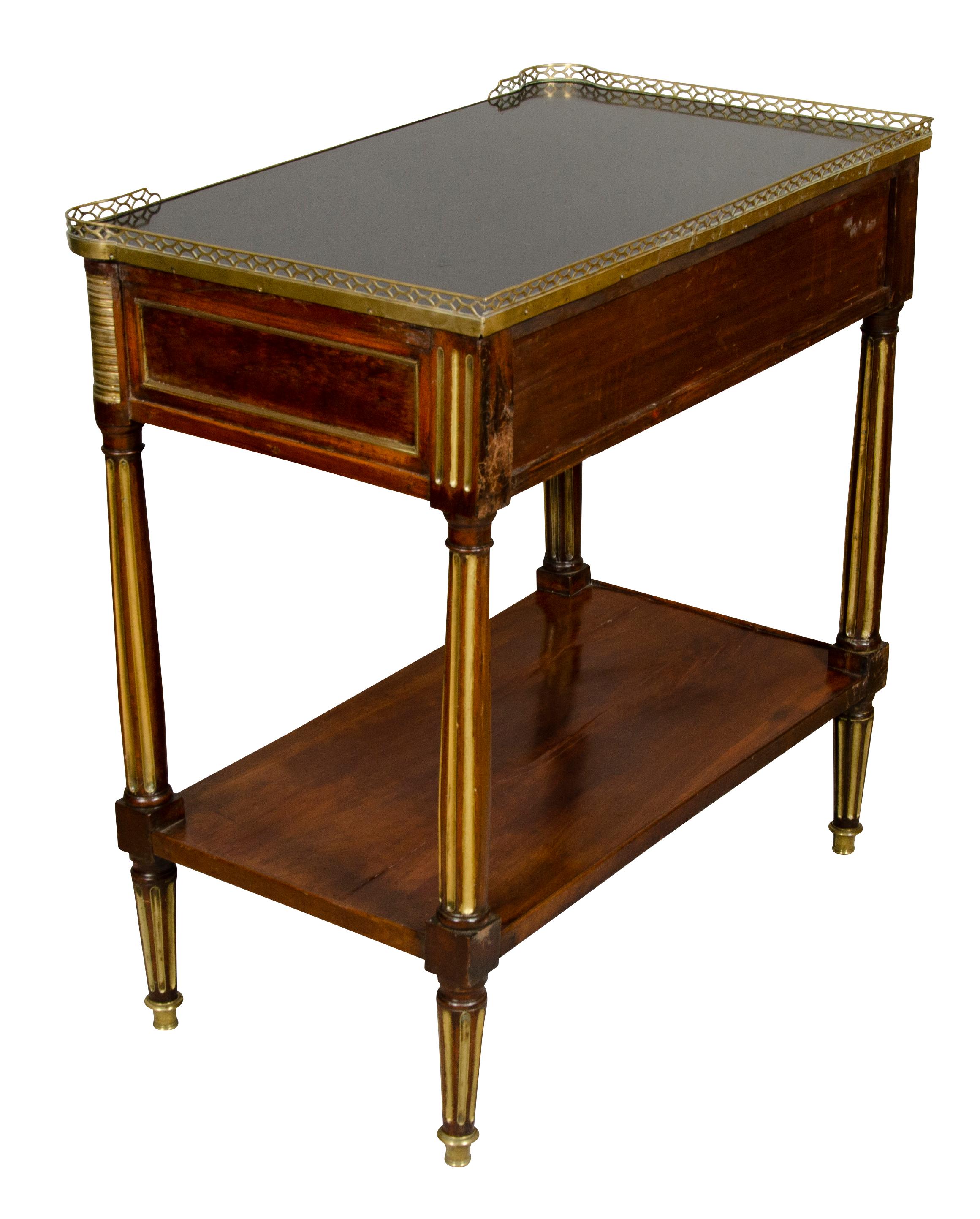 Directoire Mahogany and Brass Mounted Console Desserte For Sale 4