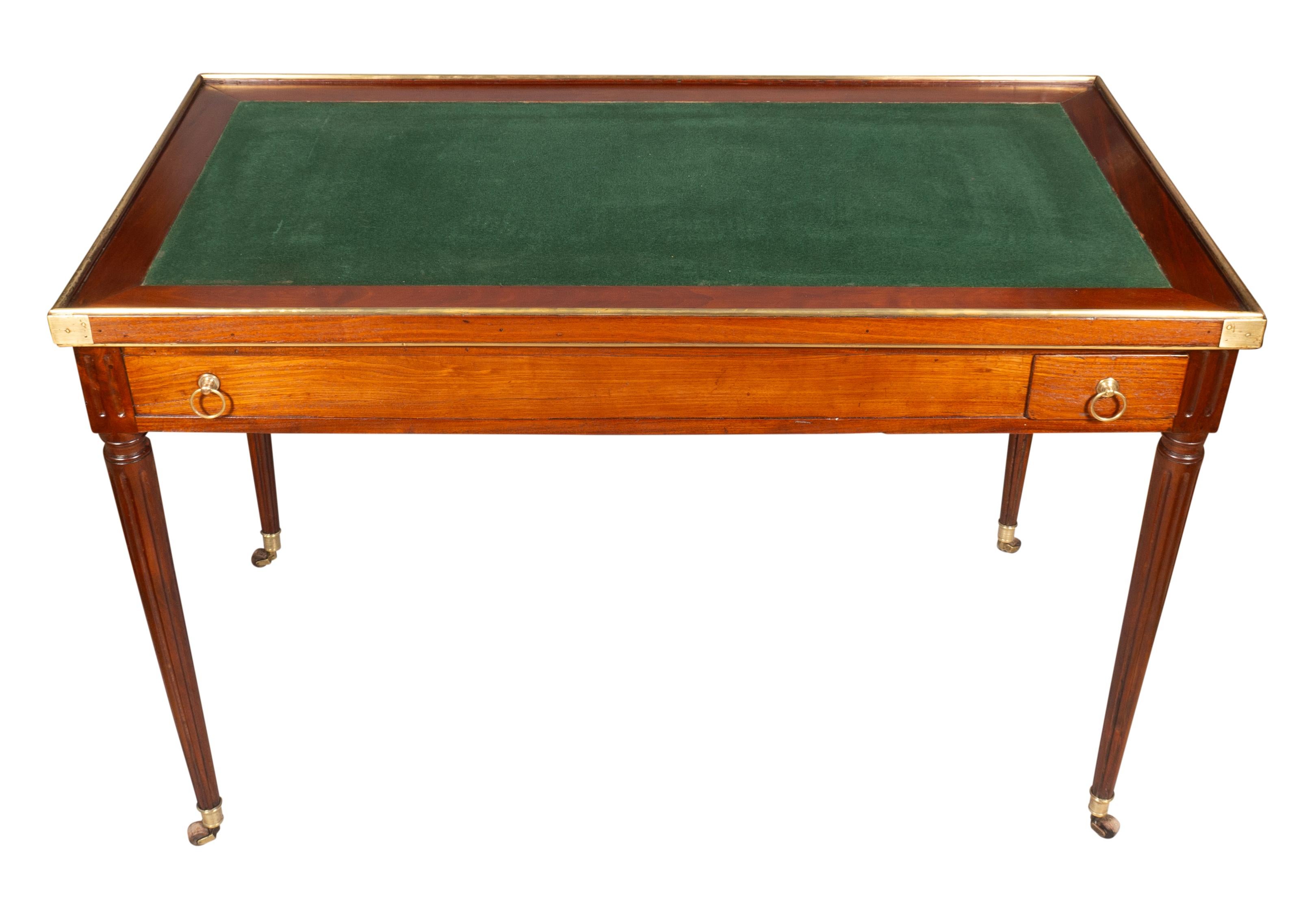 Directoire Mahogany And Brass Mounted Tric Trac Table For Sale 5