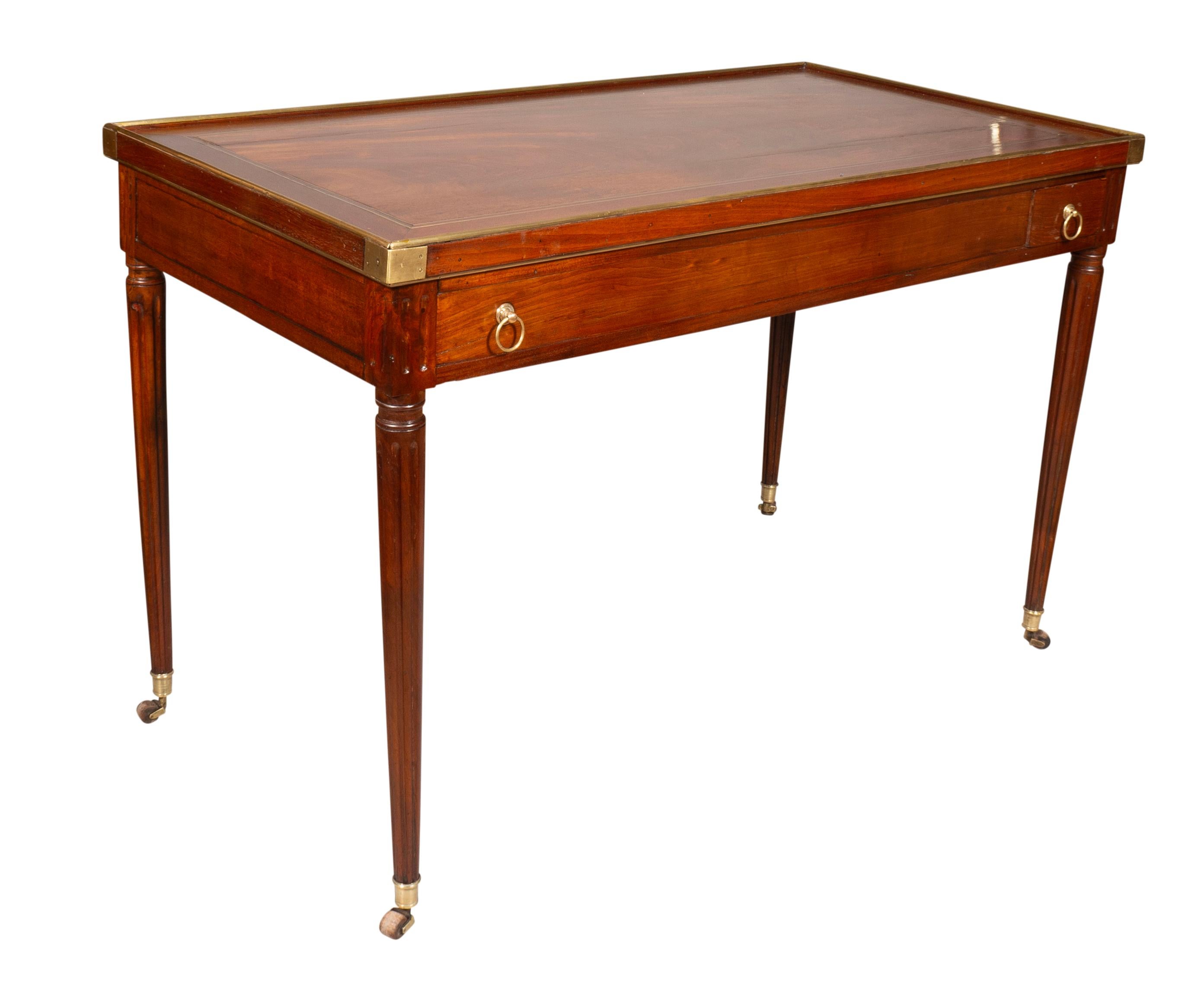 19th Century Directoire Mahogany And Brass Mounted Tric Trac Table For Sale