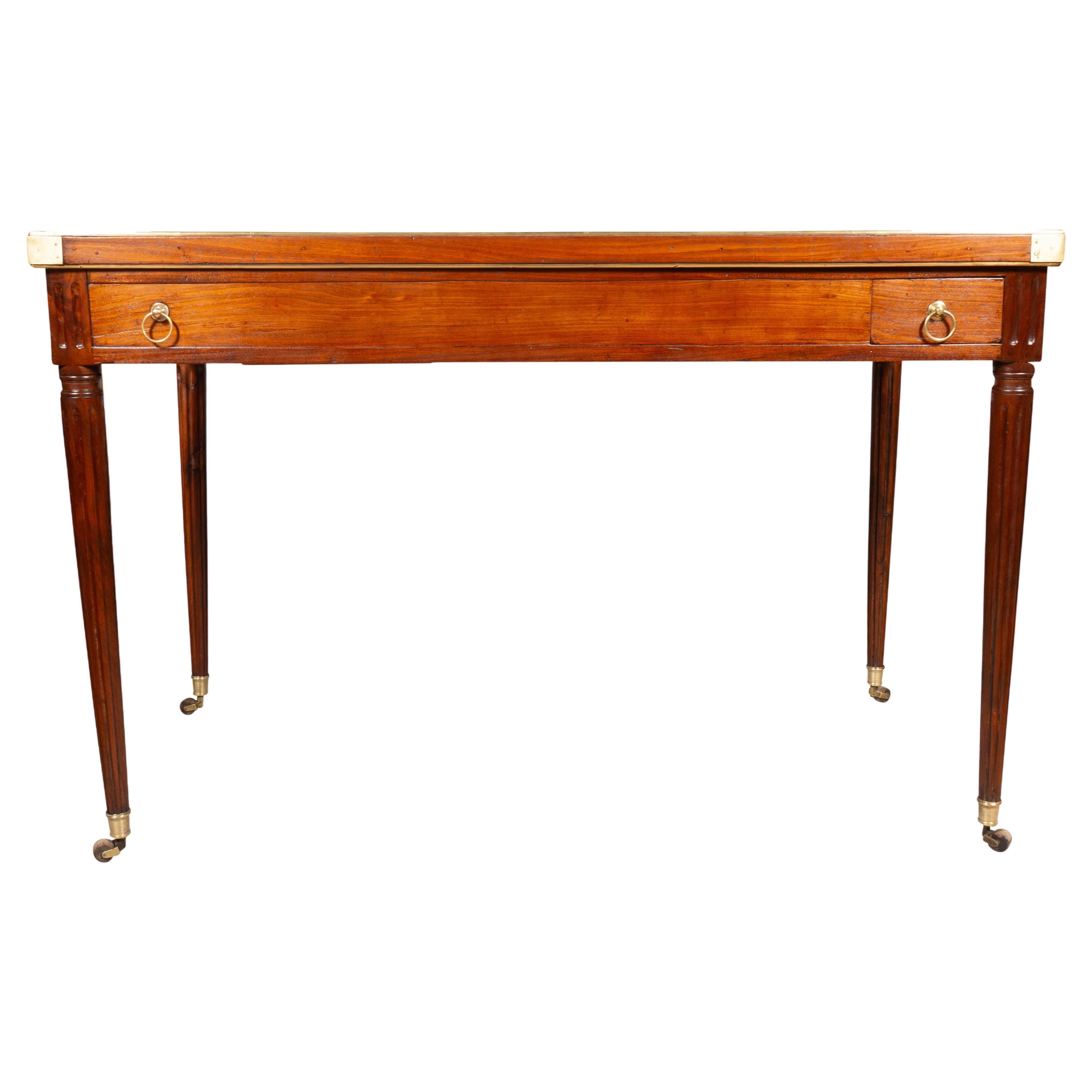 Directoire Mahogany And Brass Mounted Tric Trac Table For Sale