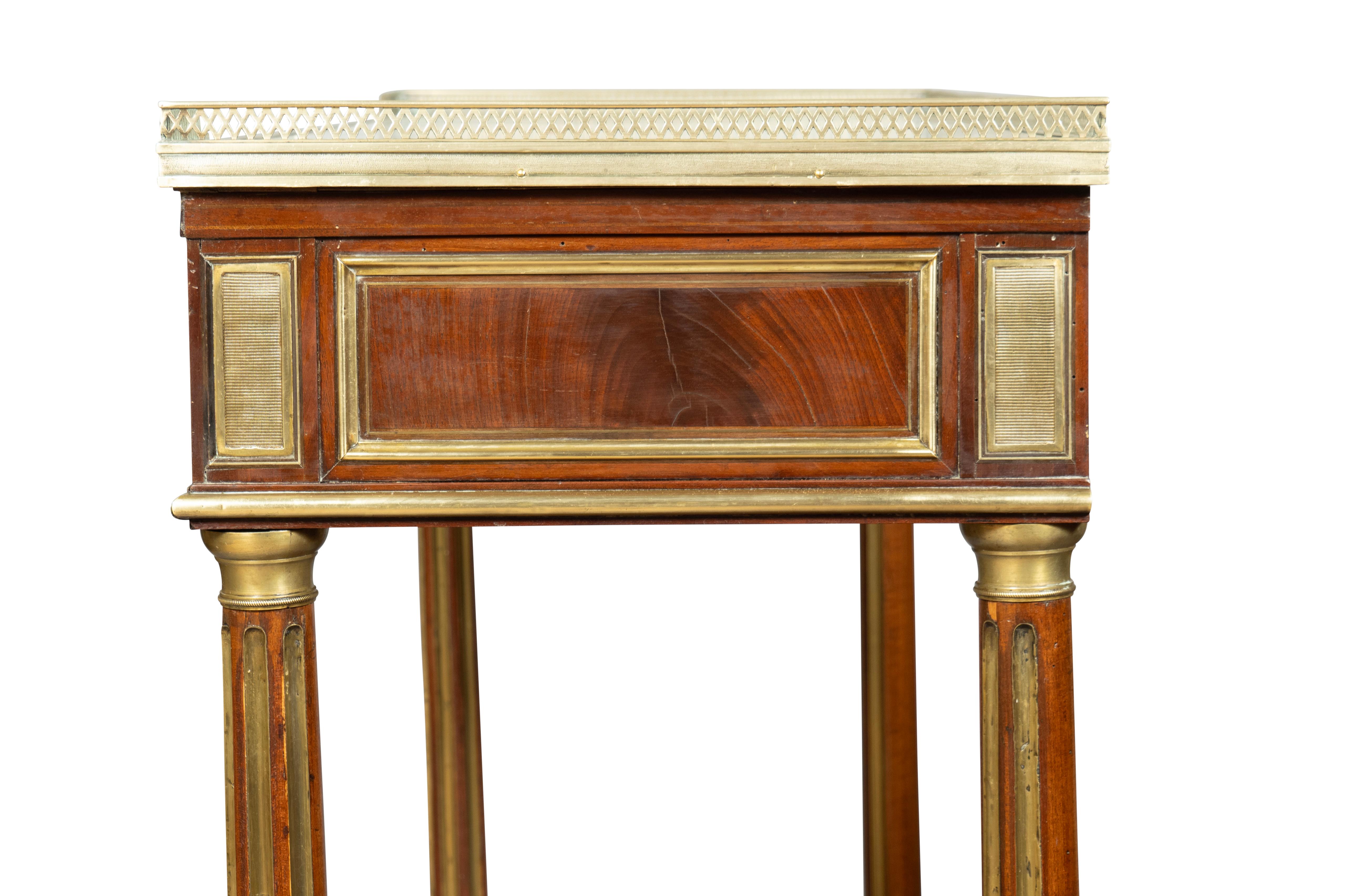 Directoire Mahogany Brass Inlaid Console Desserte 5