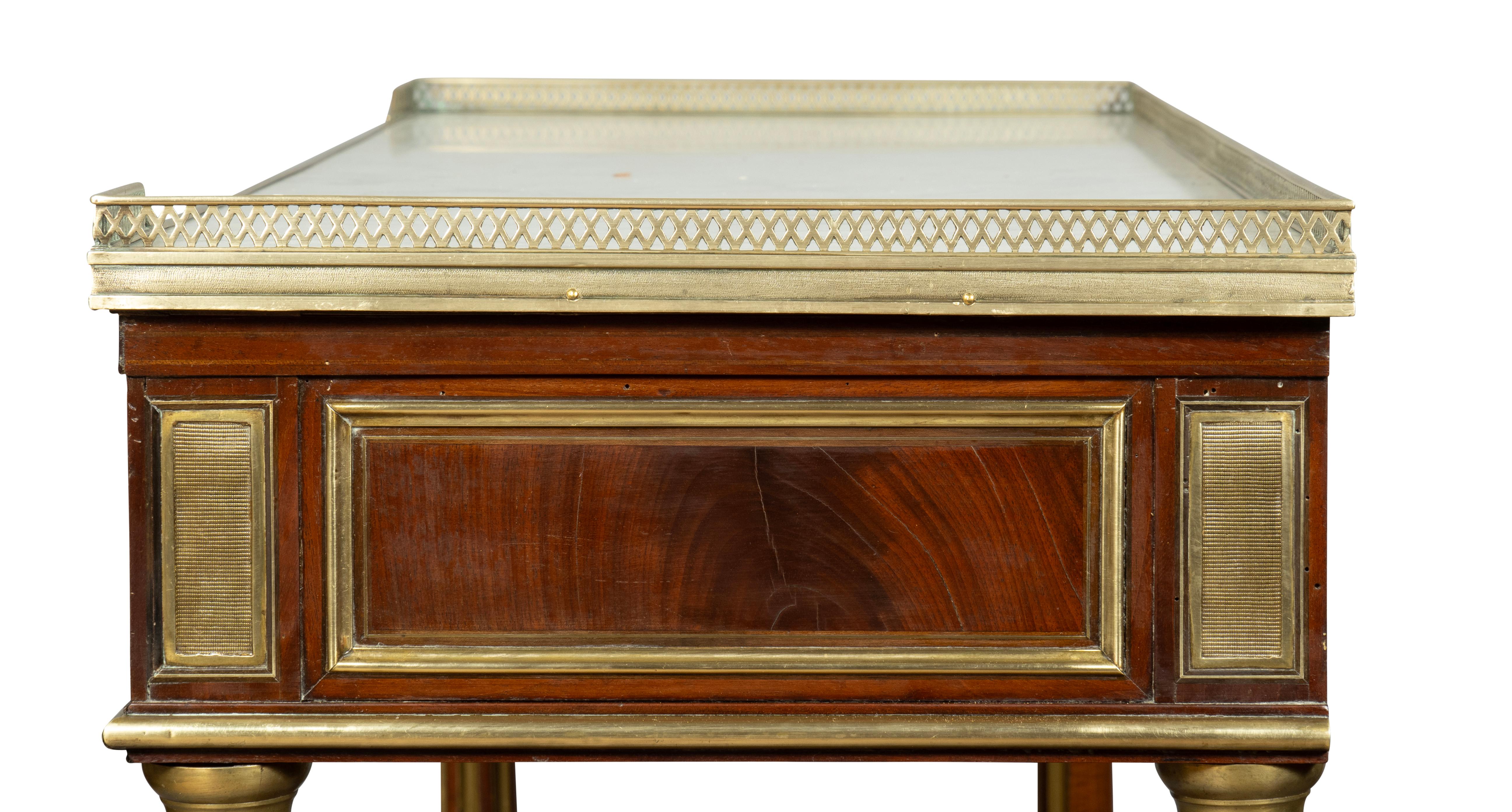 Directoire Mahogany Brass Inlaid Console Desserte 6