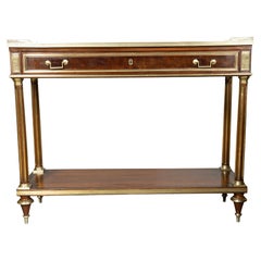 Directoire Mahogany Brass Inlaid Console Desserte