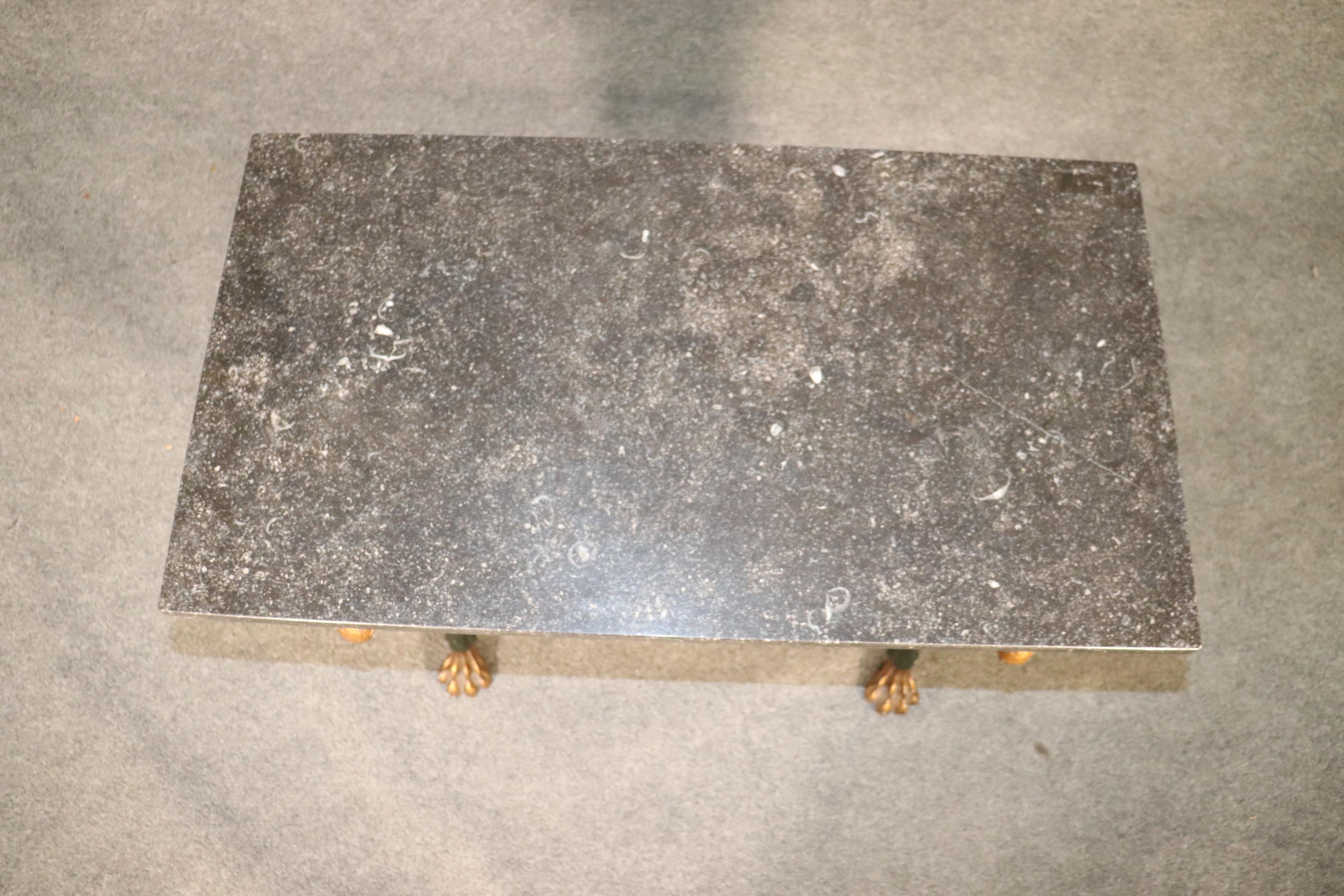 Directoire Maison Jansen Style Carved Marble Top Console Table with Eagles In Good Condition In Swedesboro, NJ