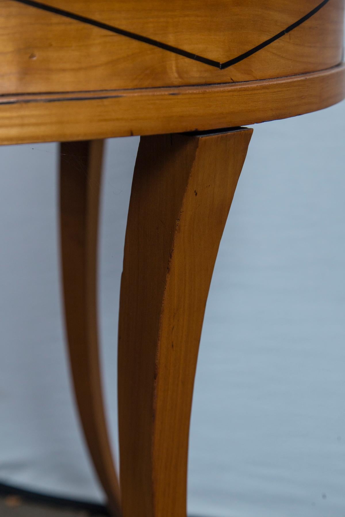 Directoire Marble Top Round Side Table 5