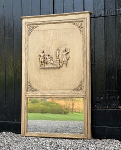 Directoire mirror or overmantel, stuccoed and painted wood, early 19th century