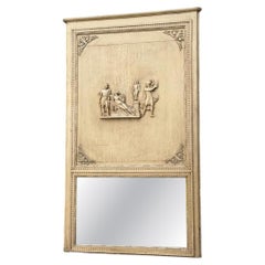 Directoire mirror or overmantel, stuccoed and painted wood, early 19th century