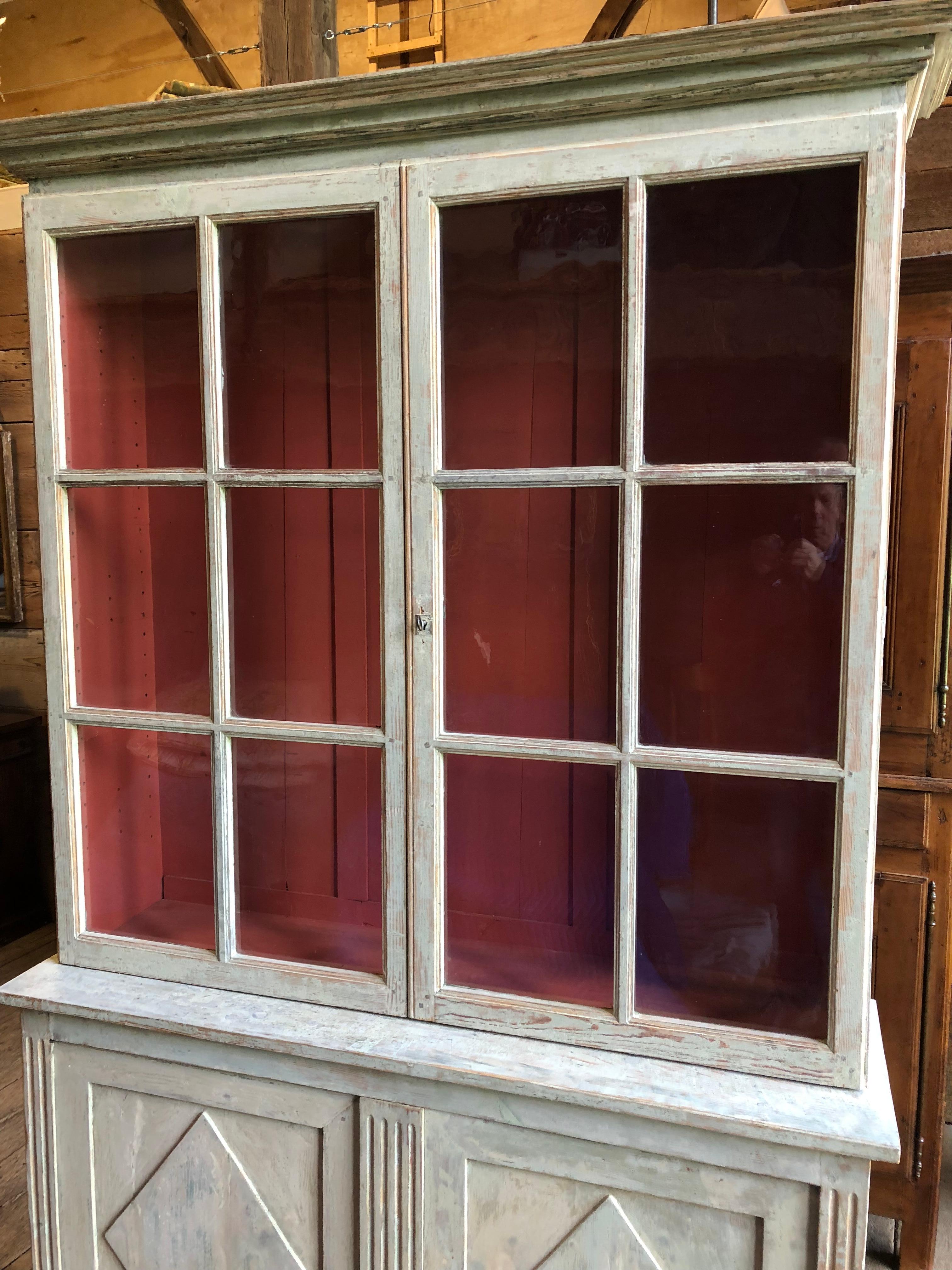 French Directoire Painted Bookcase, circa 1800