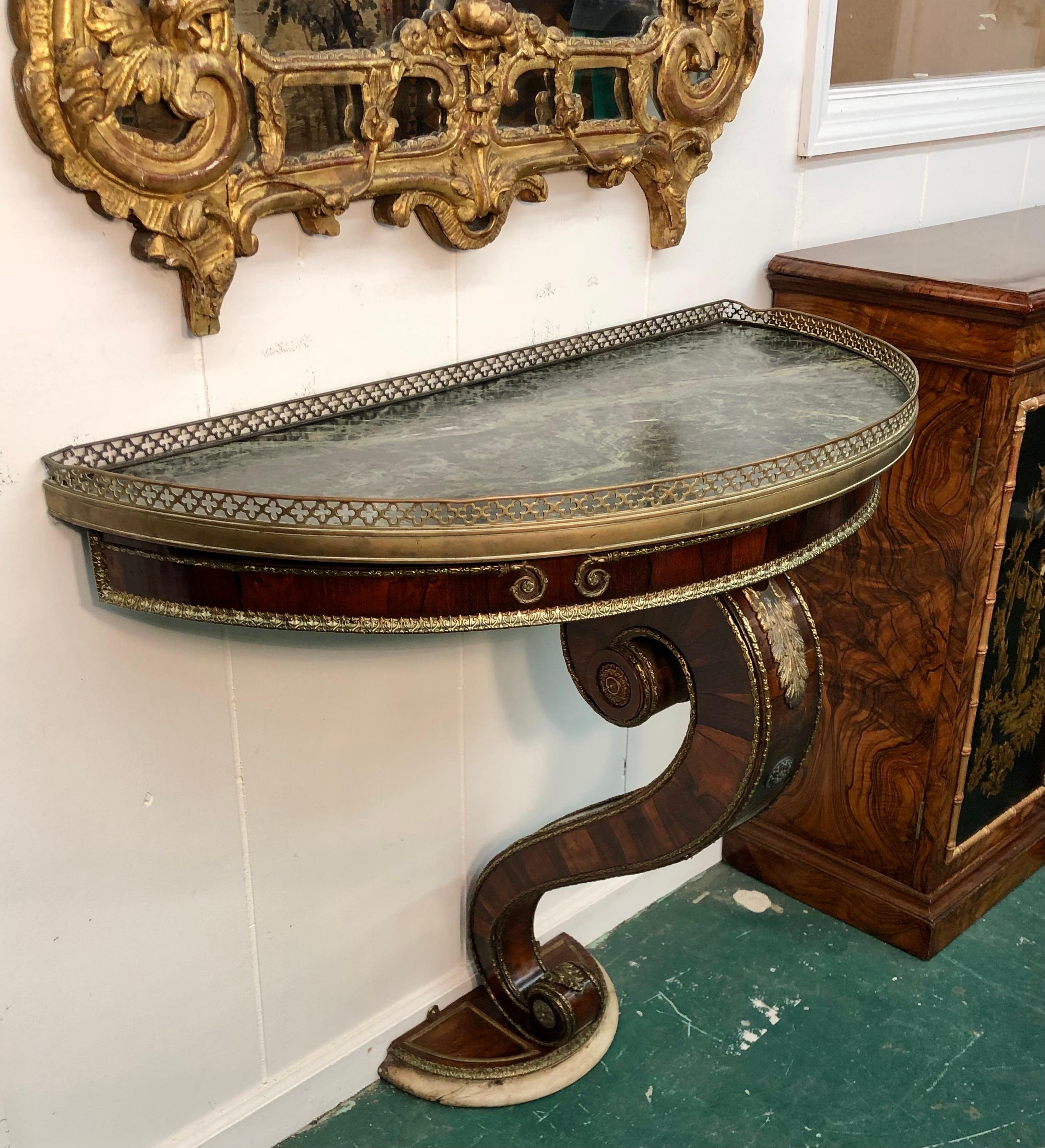 Directoire Period Marble Top Rosewood French Console, Late 18th C. 7