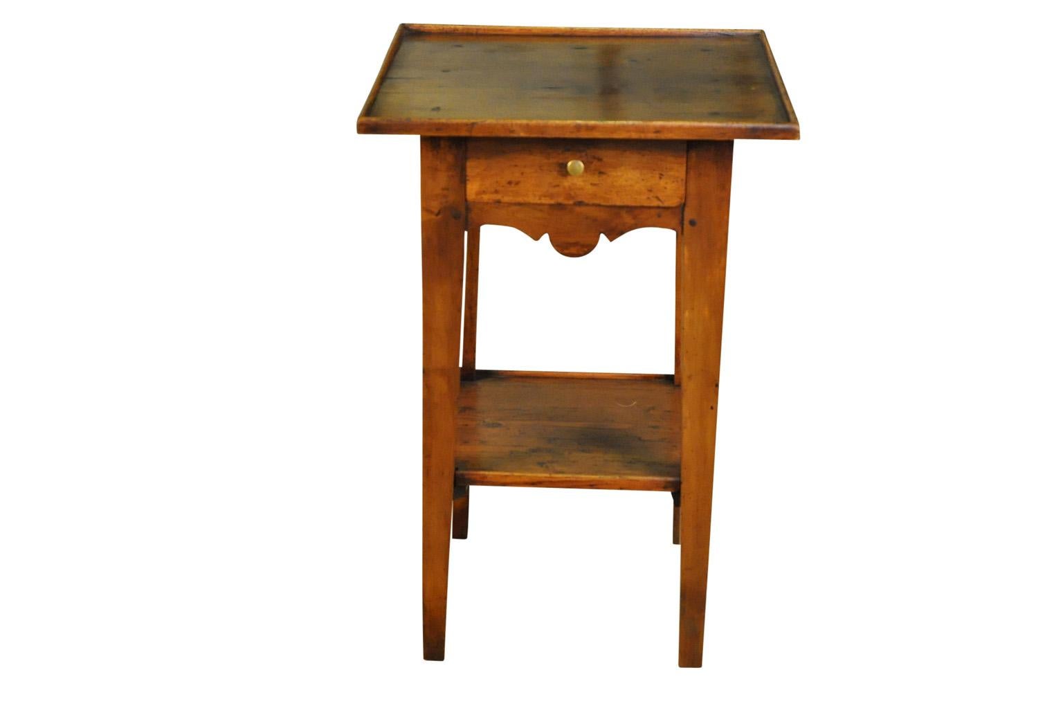 A very beautiful French Directoire period side table. Wonderfully constructed from stunning walnut. Fabulous graining and sumptuous patina.