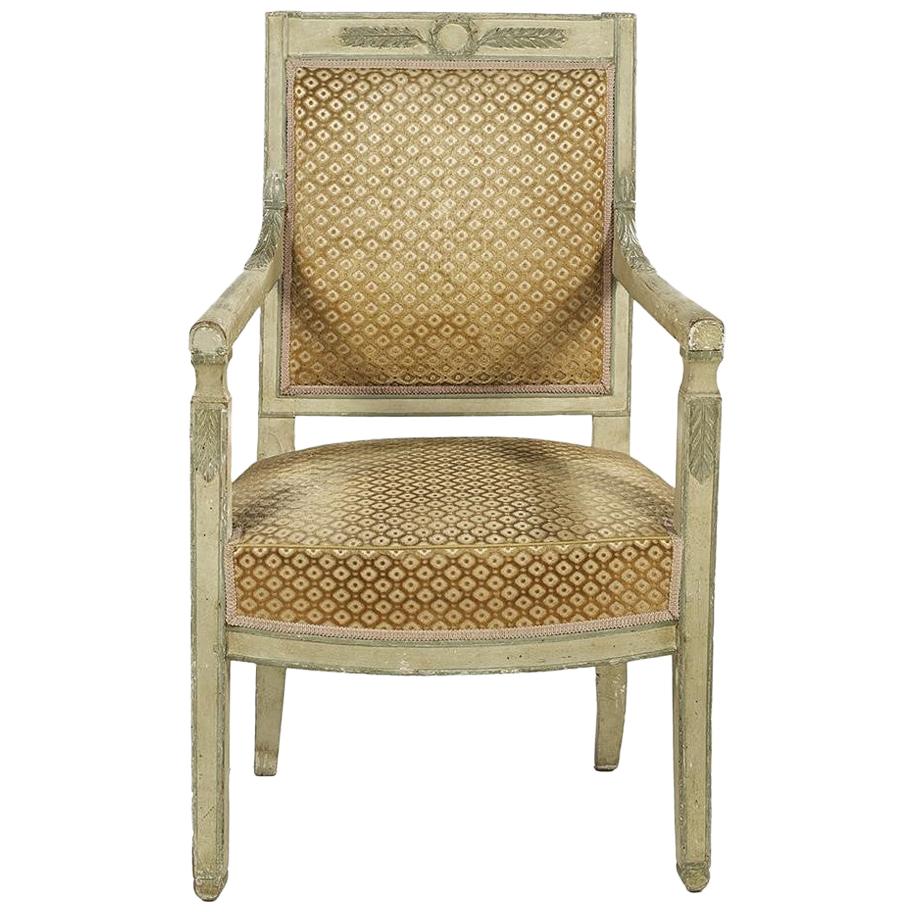 Directoire Polychrome Fauteuil For Sale