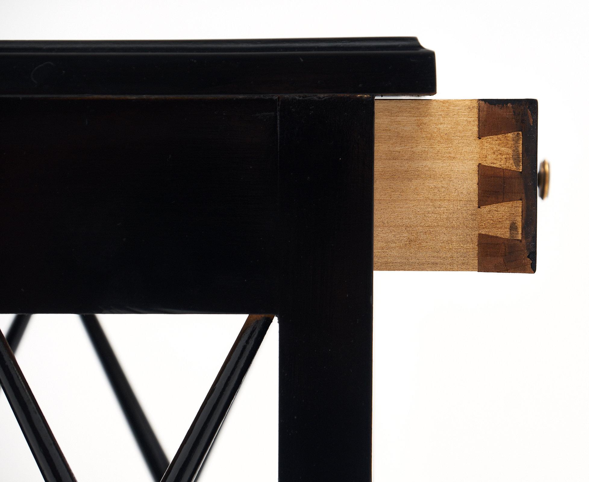 Directoire Style Antique Ebonized Side Tables 3