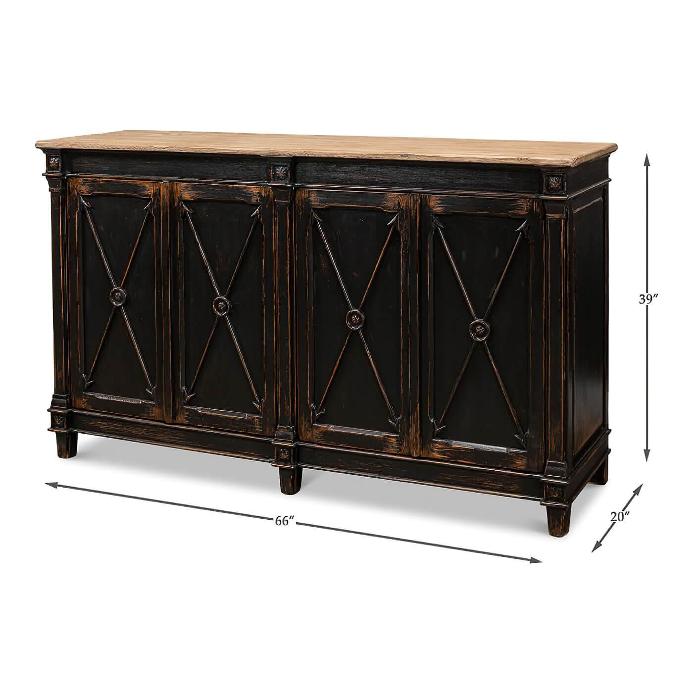 Directoire Style Antiqued Buffet 1