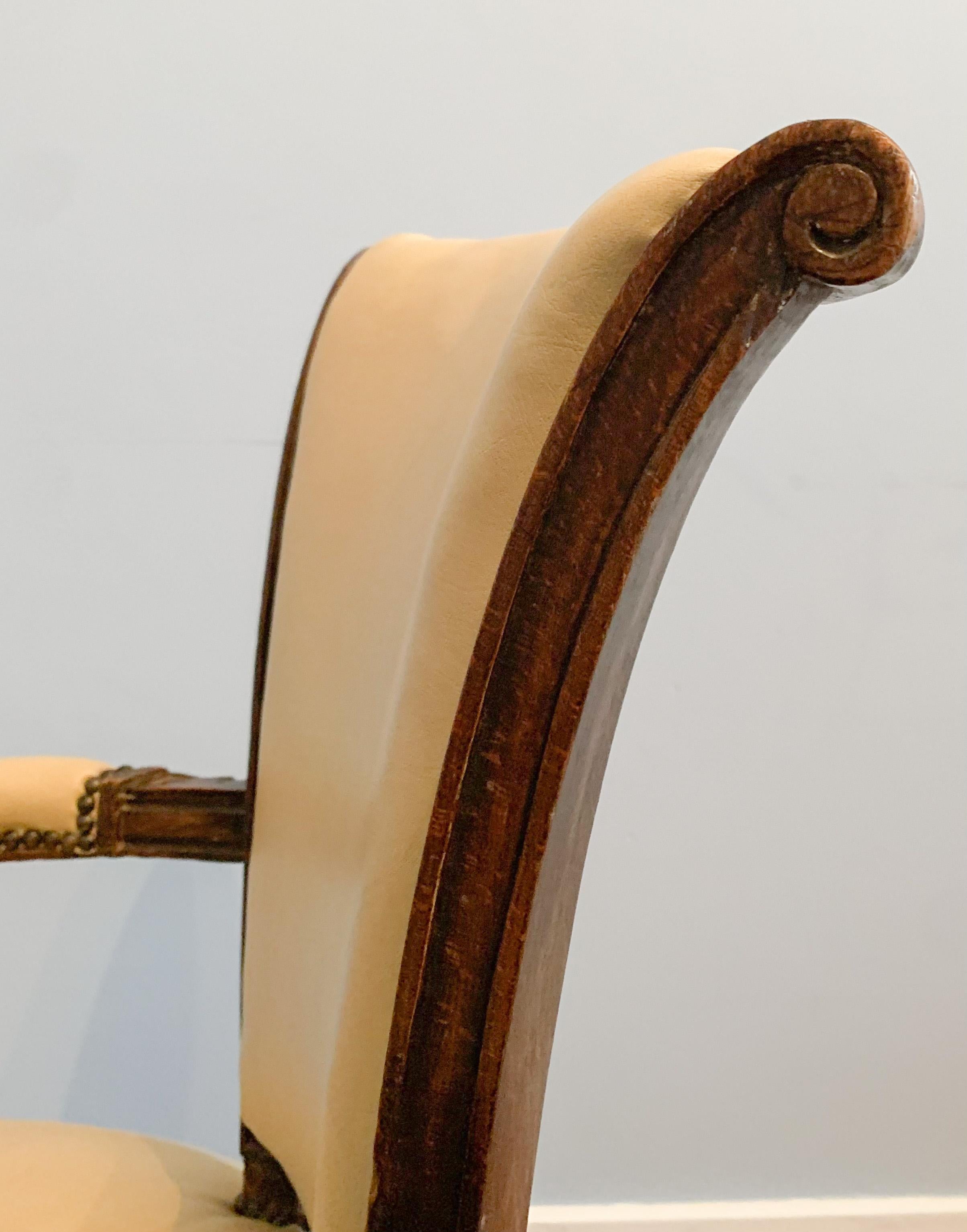 Wood Directoire  Armchair 19th Century For Sale