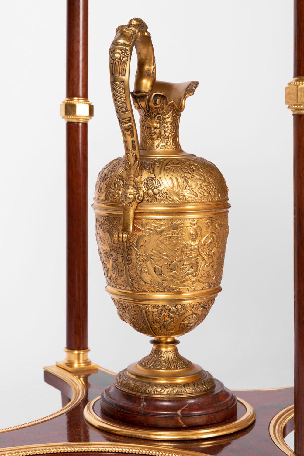 Directoire Style Athenienne Stand in Mahogany, Onyx and Gilt Bronze 3