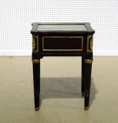 French Louis XV Style Bronze Mounted Vitrine Display Table